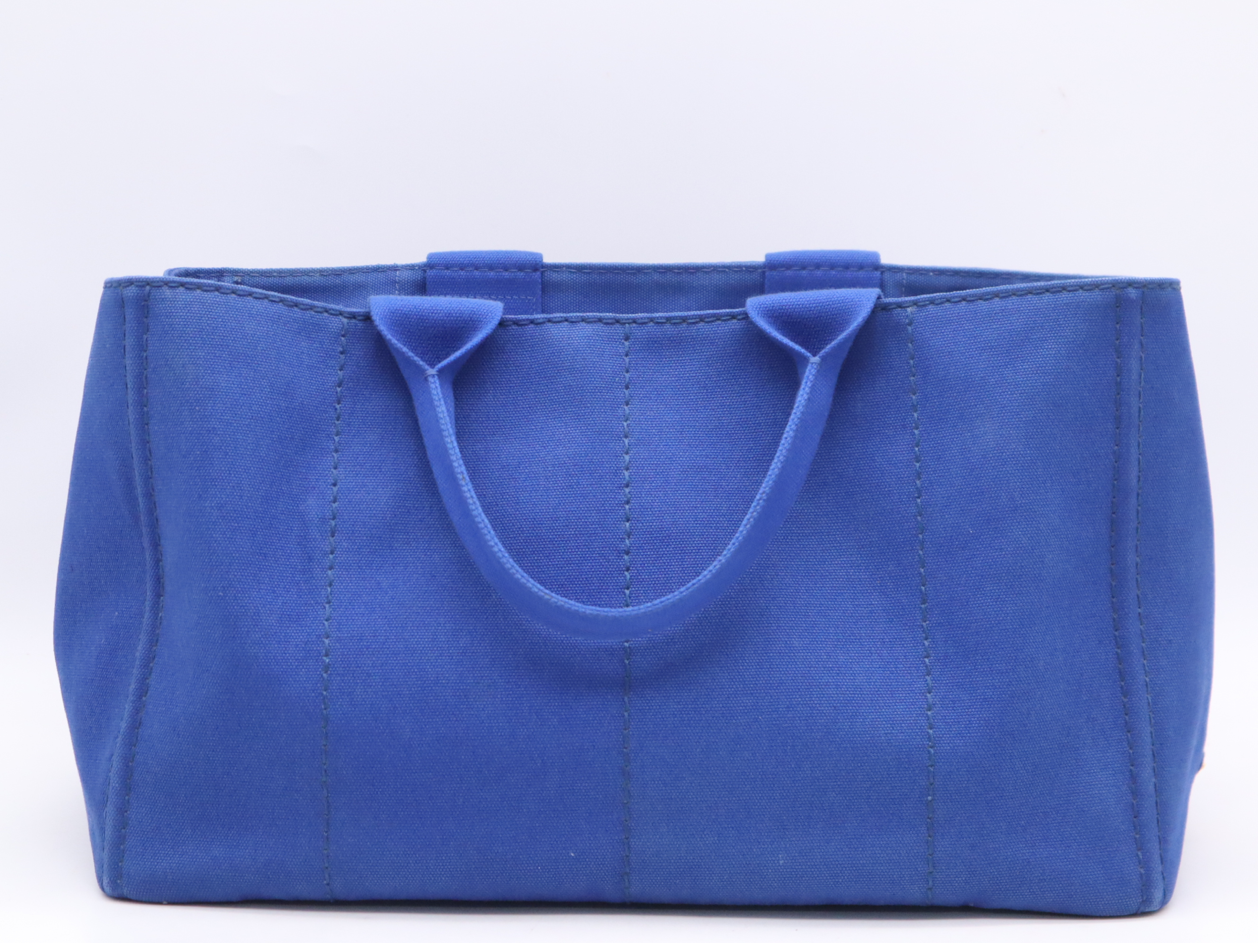 Canvas Canapa L Tote Bag Blue Gold Hardware Tote Bag — view 2