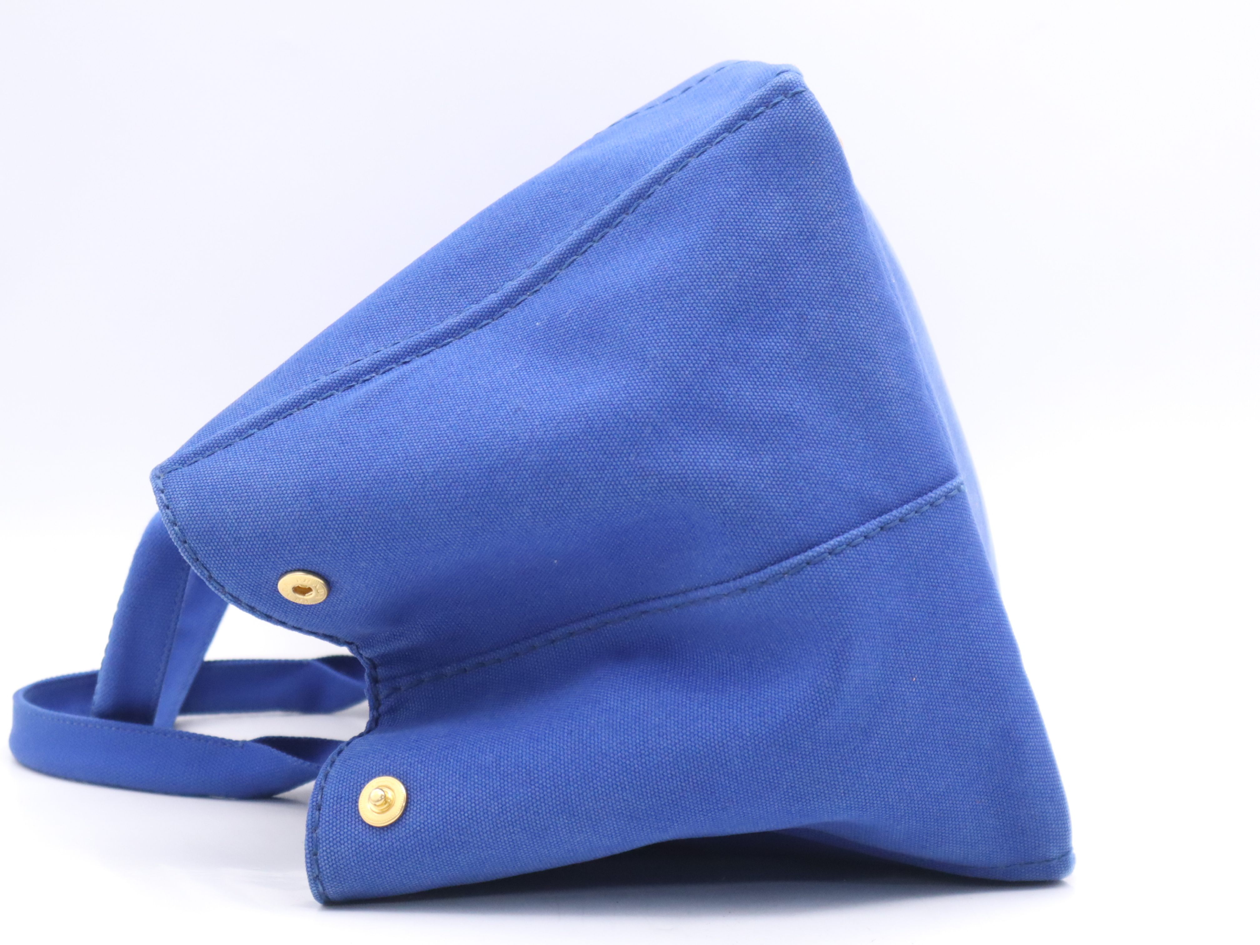 Canvas Canapa L Tote Bag Blue Gold Hardware Tote Bag — view 3