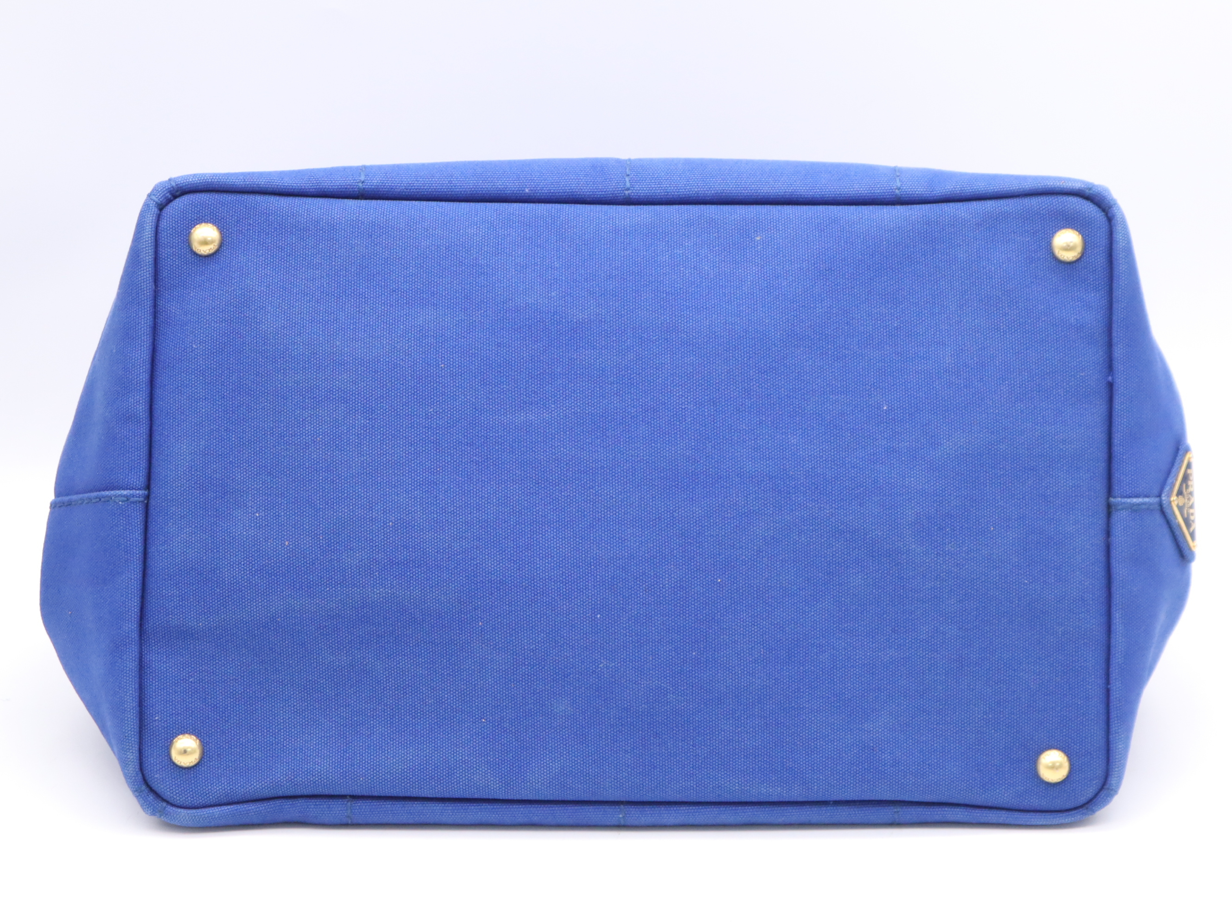 Canvas Canapa L Tote Bag Blue Gold Hardware Tote Bag — view 4