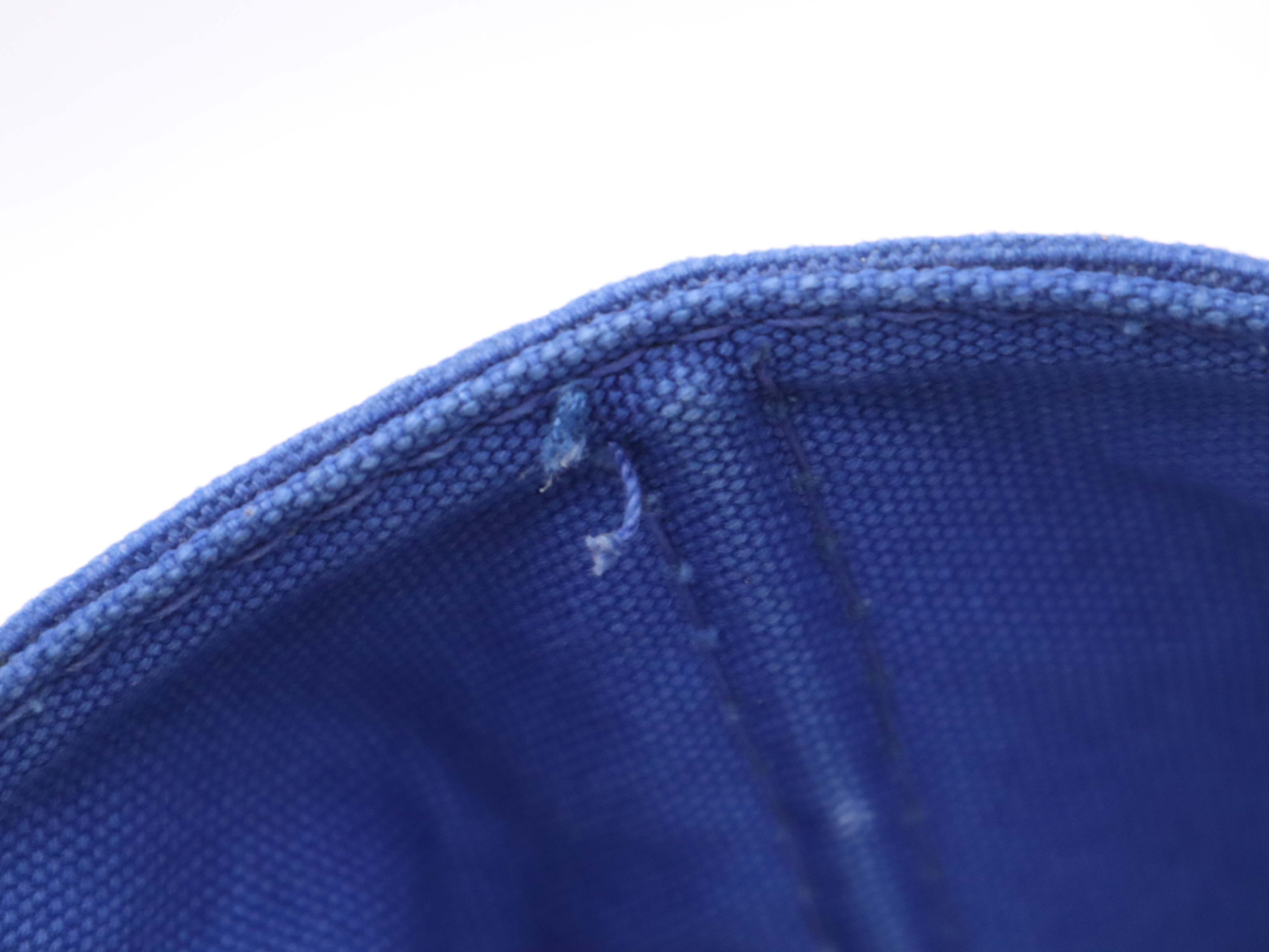 Canvas Canapa L Tote Bag Blue Gold Hardware Tote Bag — view 9
