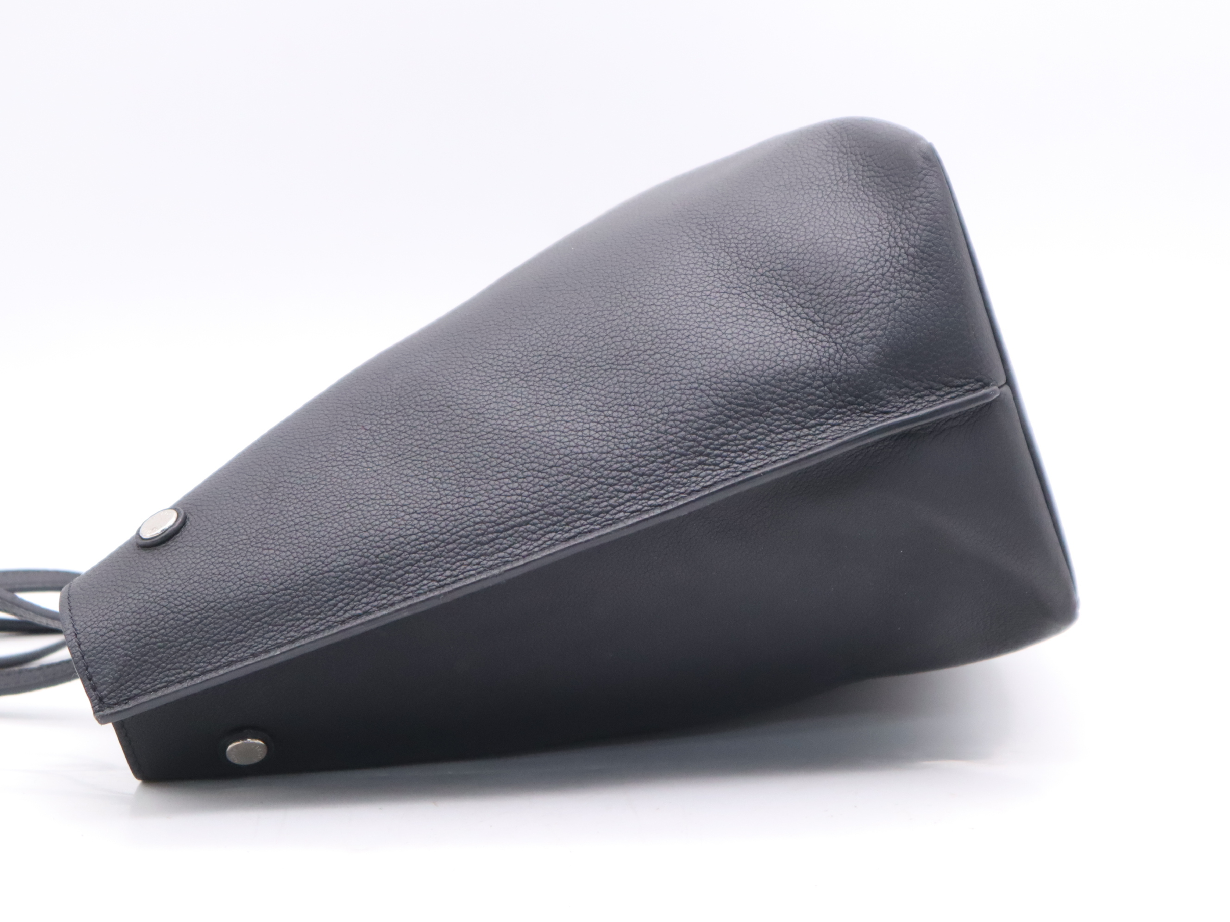 M55028 Leather Lockme Go Noir Tote Bag with Clochette and Dust Bag — view 3