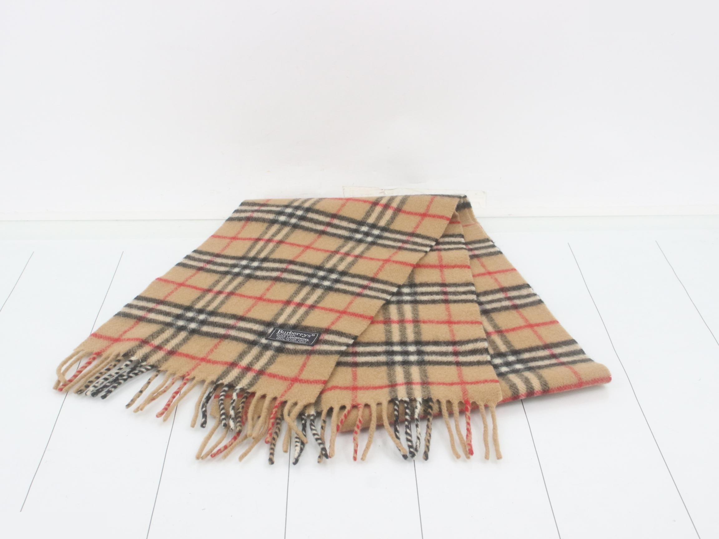 Nova Check Scarf, Beige — view 2