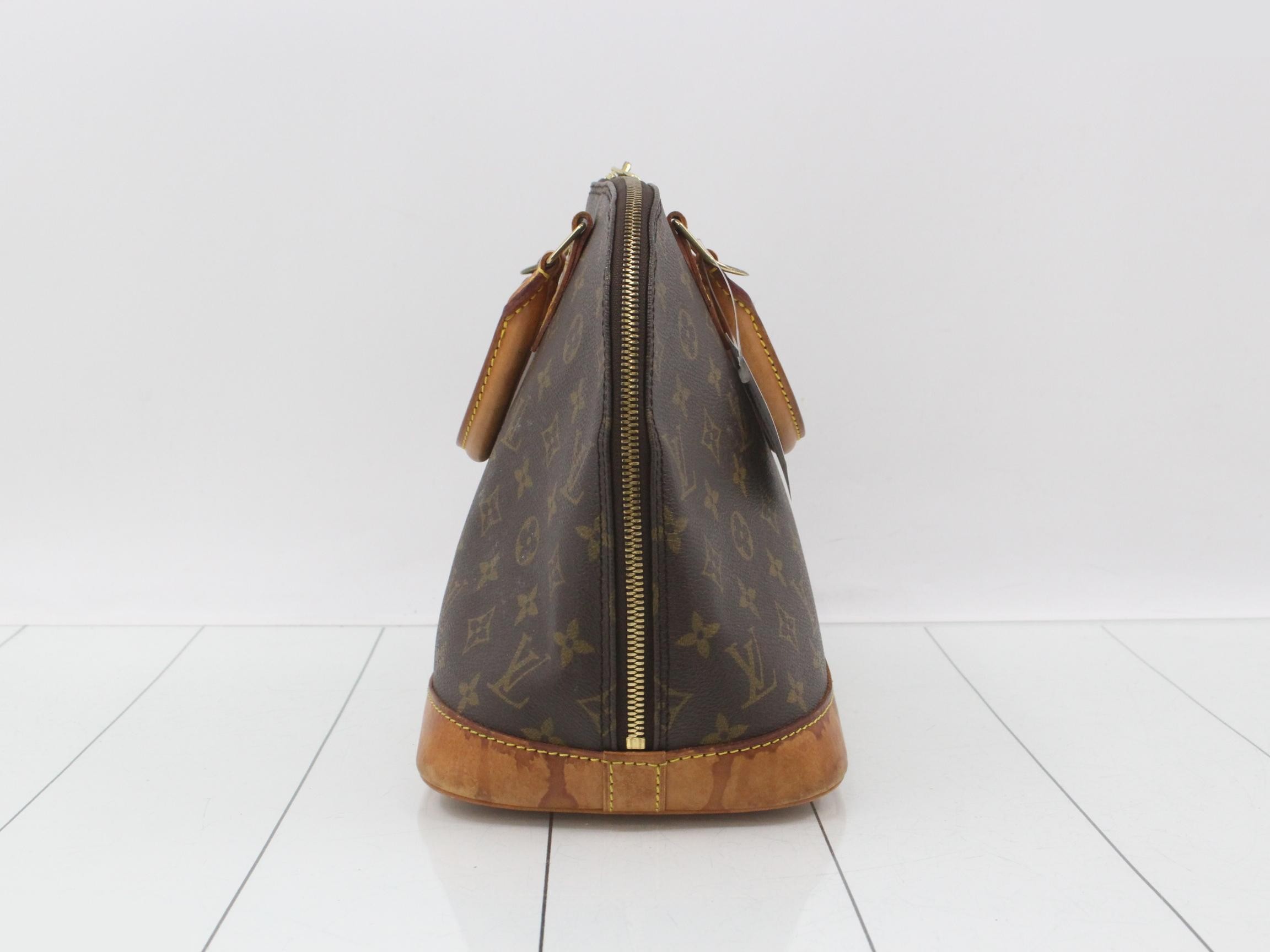 M51130 Alma (old model) Monogram Handbag, Brown Leather — view 4