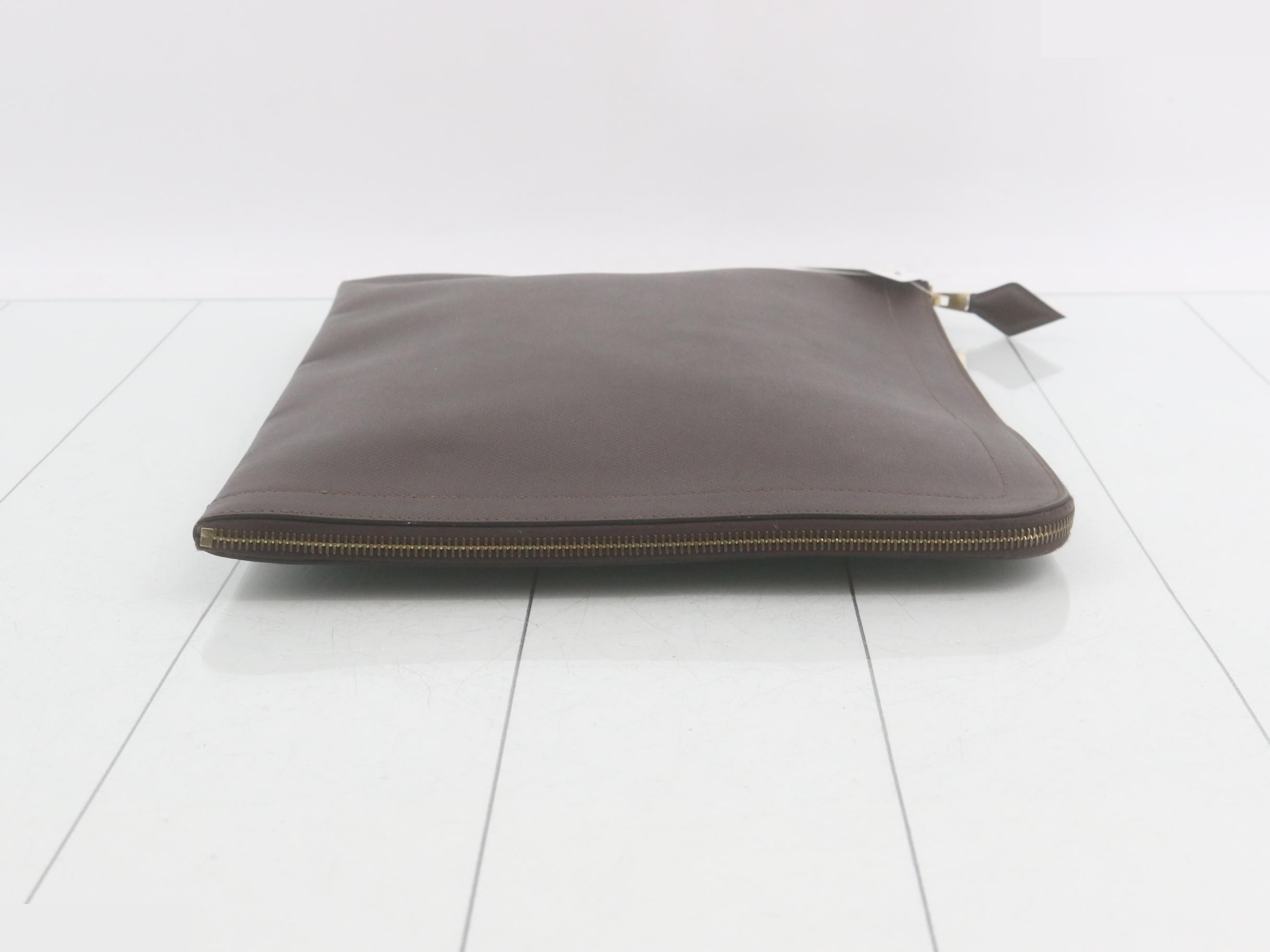 Zip Computer Courchevel Dark Brown — view 3