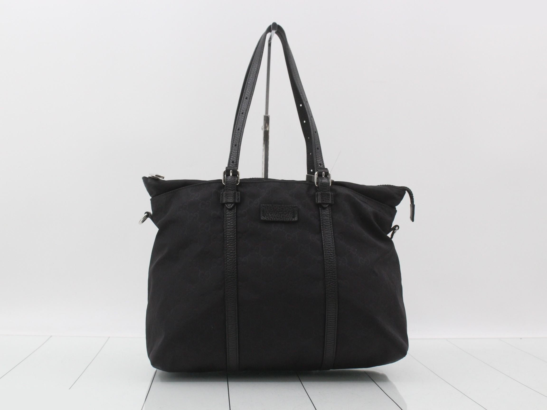 GG Nylon 2-Way Bag, Black