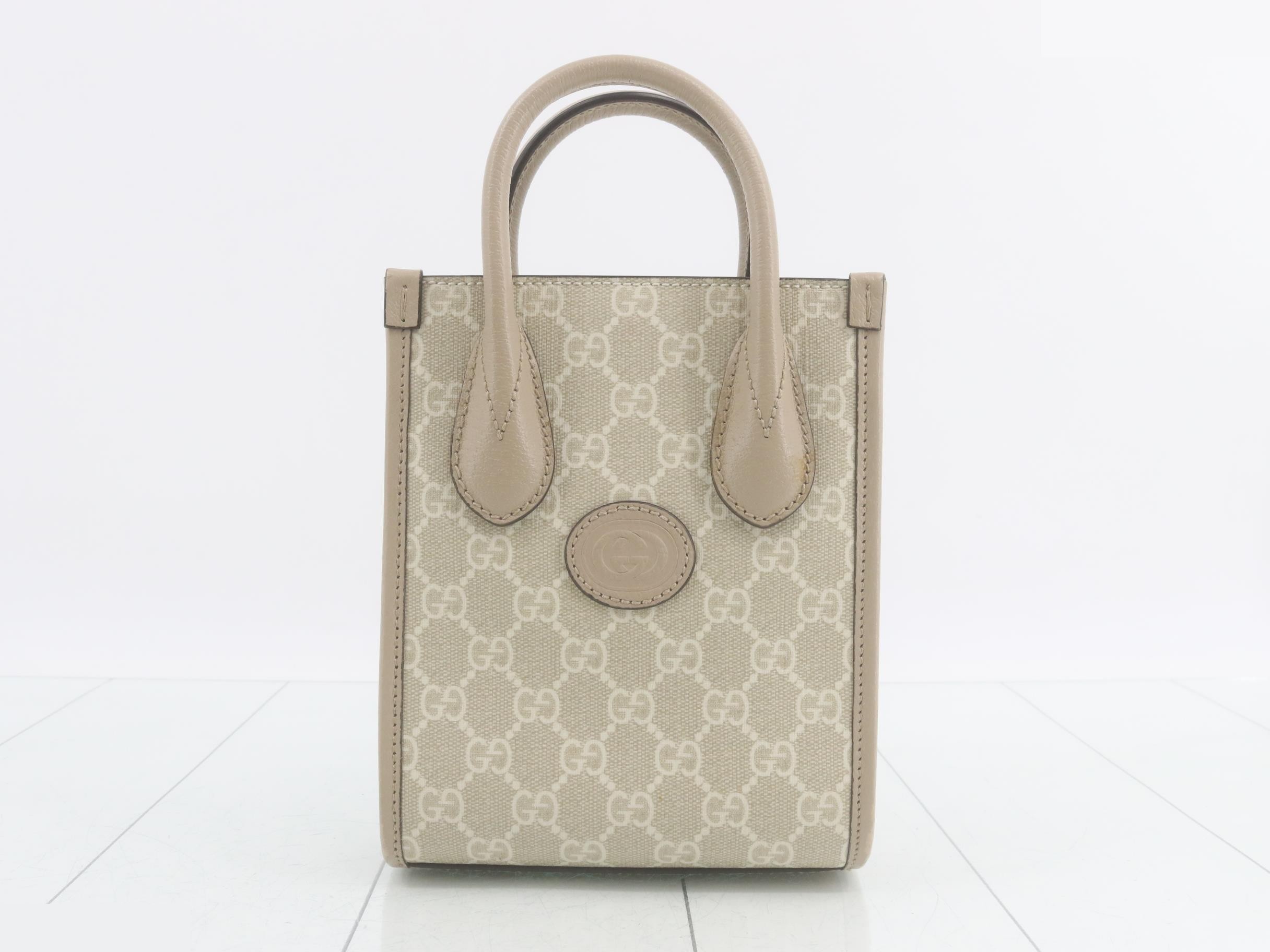 Interlocking G-shaped tote bag