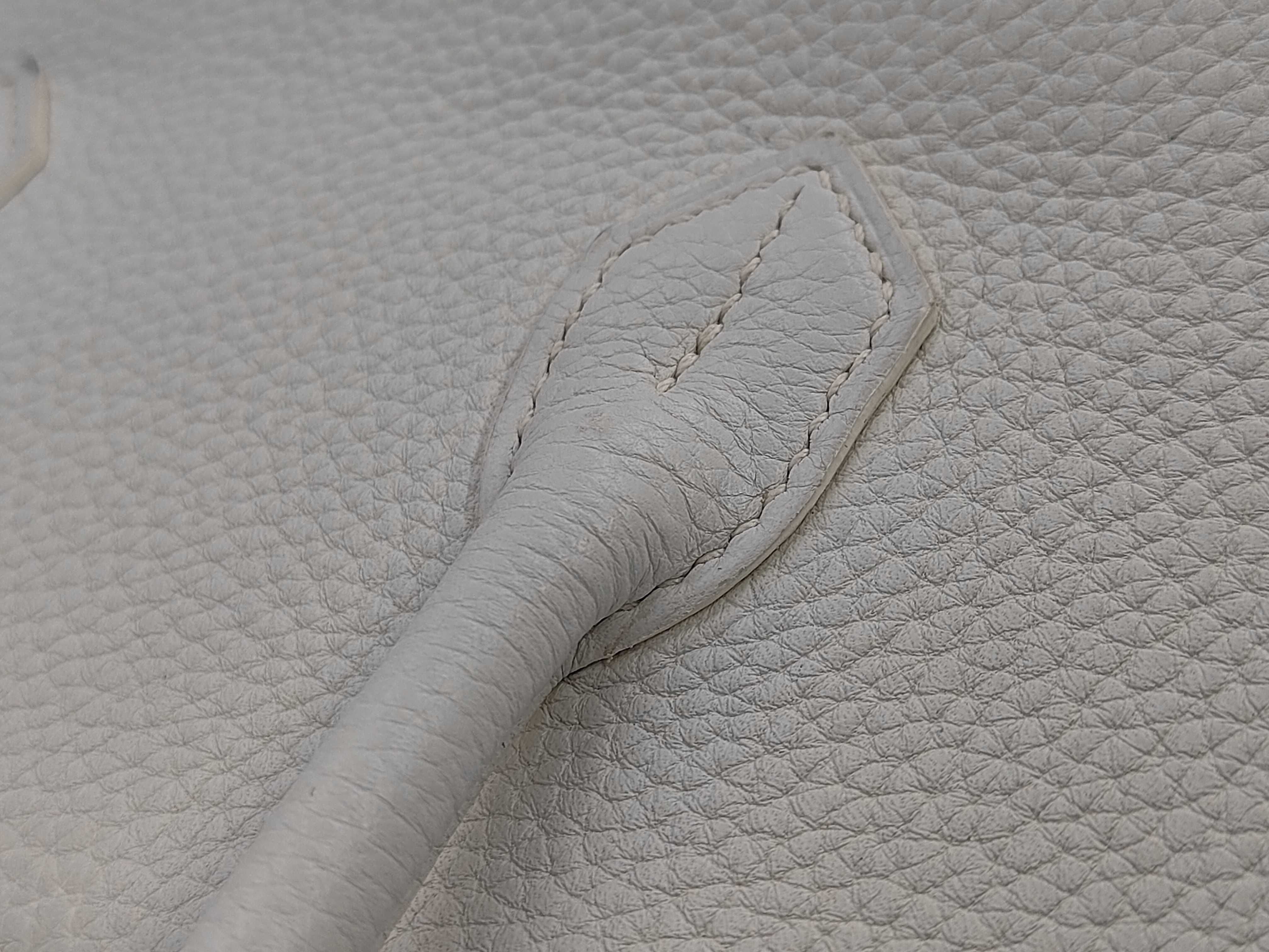 Birkin 35 R stamp Taurillon White Gold Bag — view 5