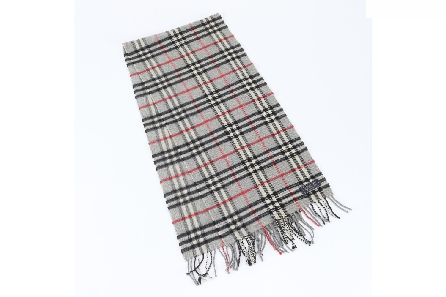 Tag attached, 100% cashmere, Nova Check pattern scarf.