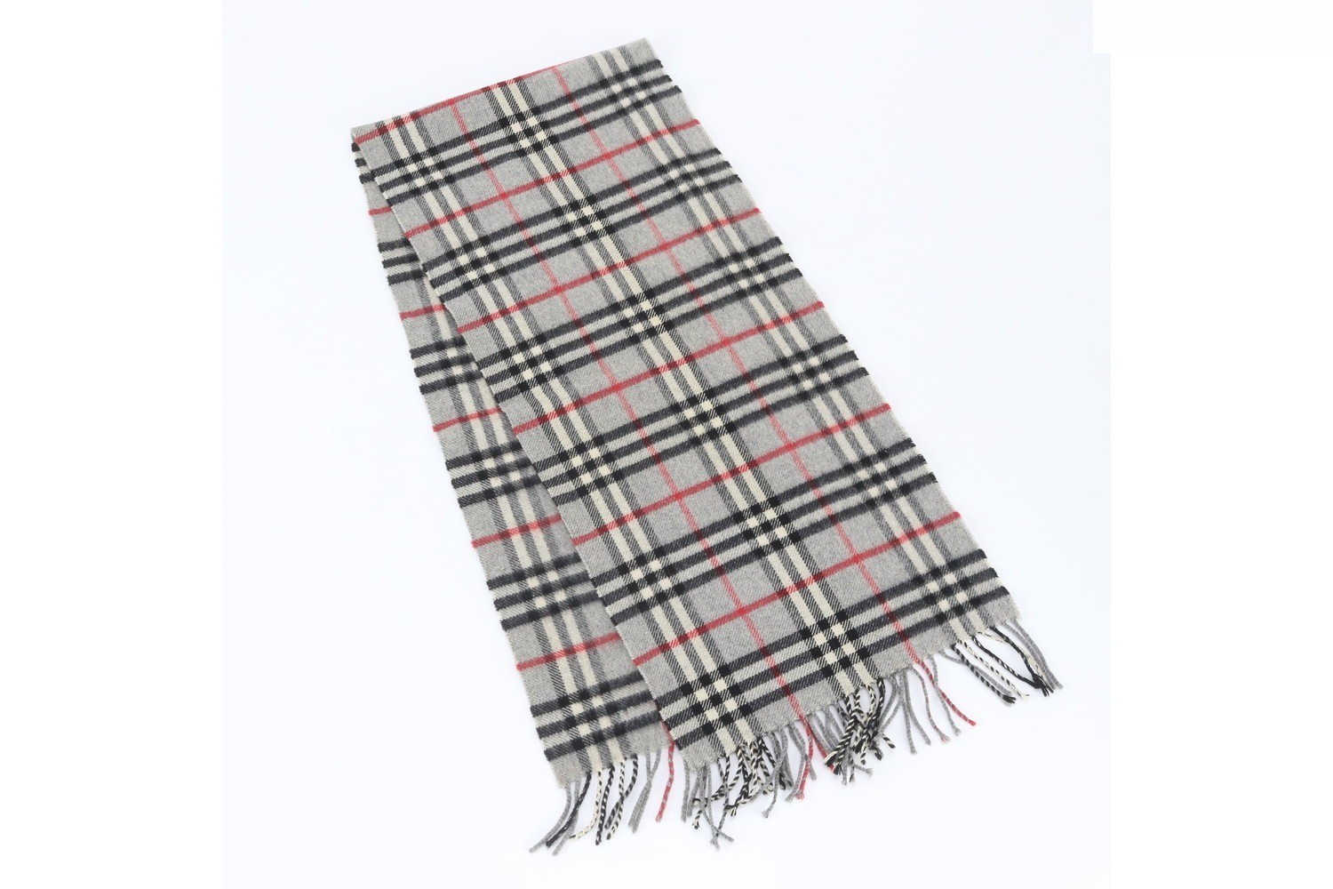 Tag attached, 100% cashmere, Nova Check pattern scarf. — view 2