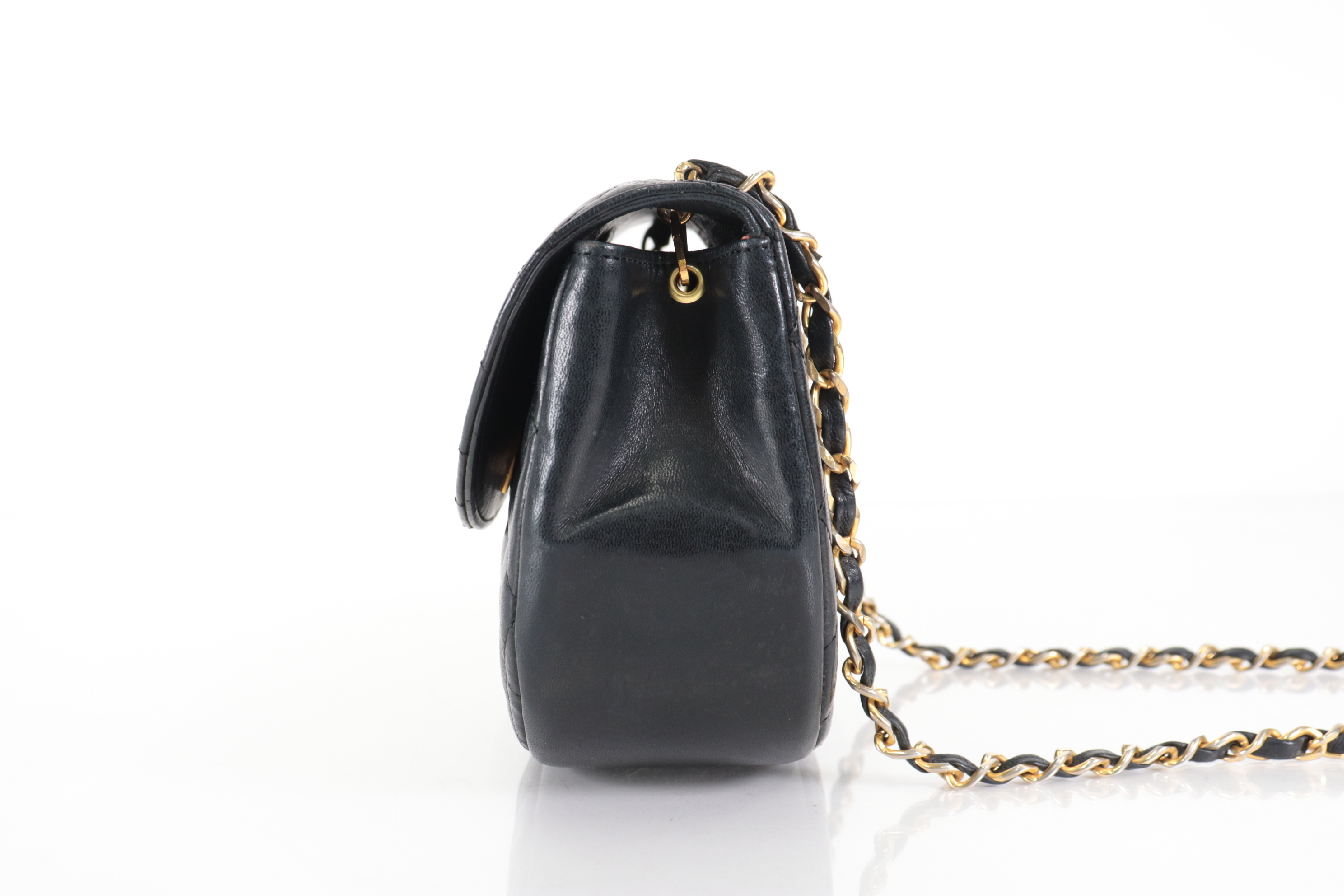 Lambskin Half Moon Chain Shoulder Bag (Serial Number 0) — view 4