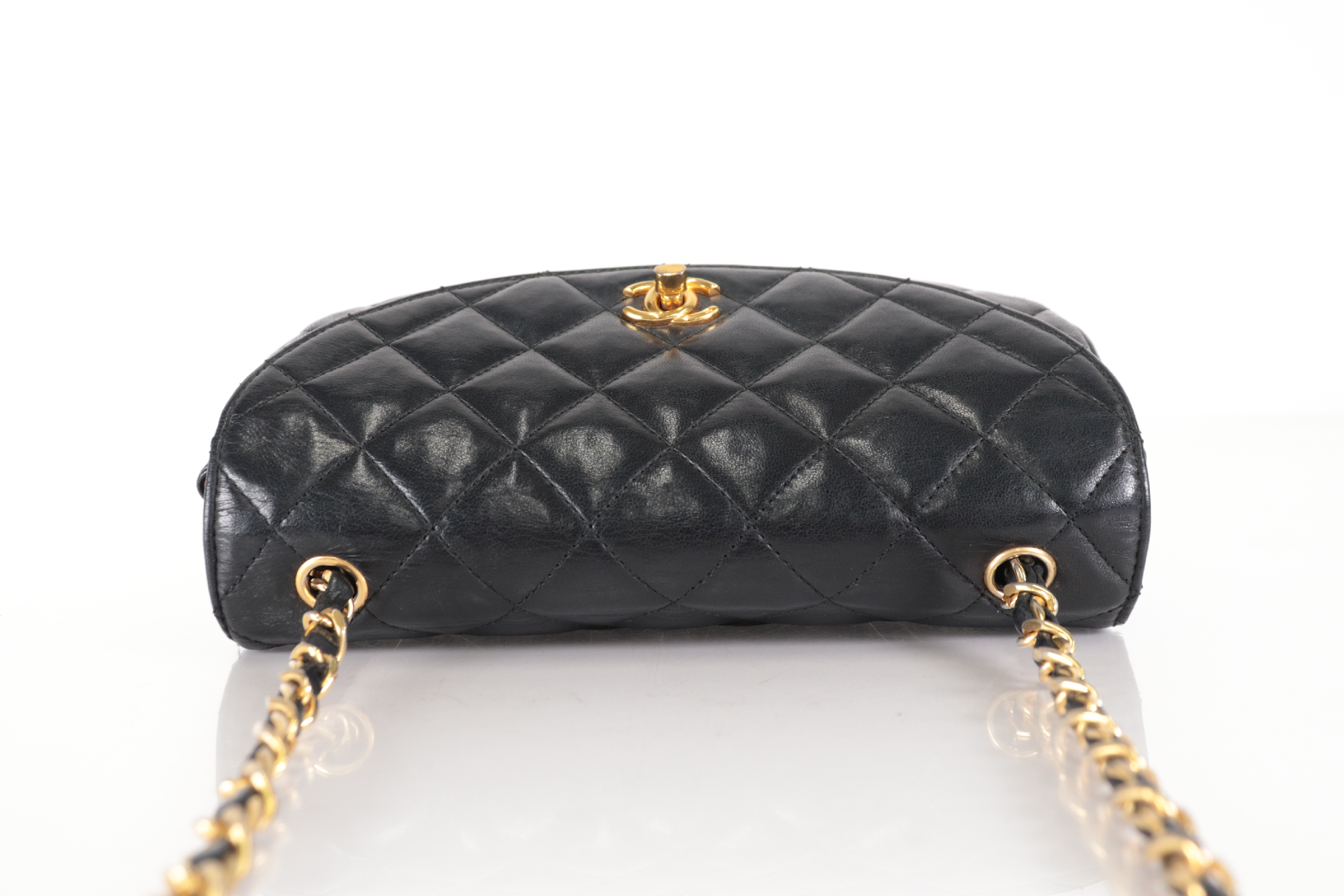 Lambskin Half Moon Chain Shoulder Bag (Serial Number 0) — view 5