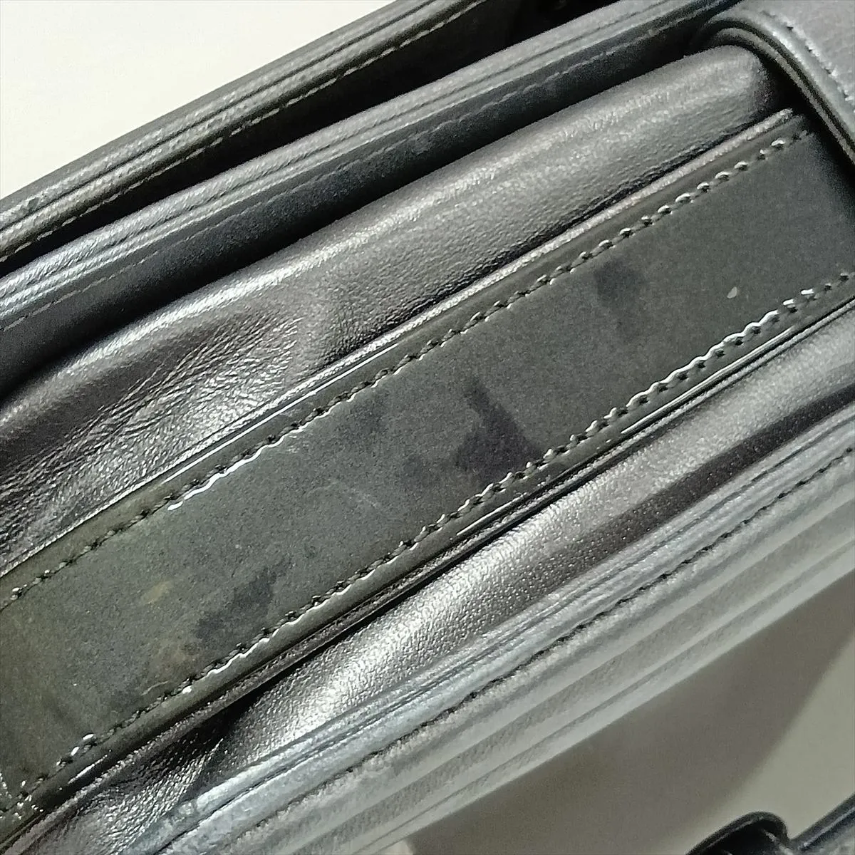 Boy Chanel 25 Leather x Patent Leather Chain Shoulder Bag, Silver x Gray, Silver Hardware, 20660294, Serial Number in the 20s, A67086 — view 13