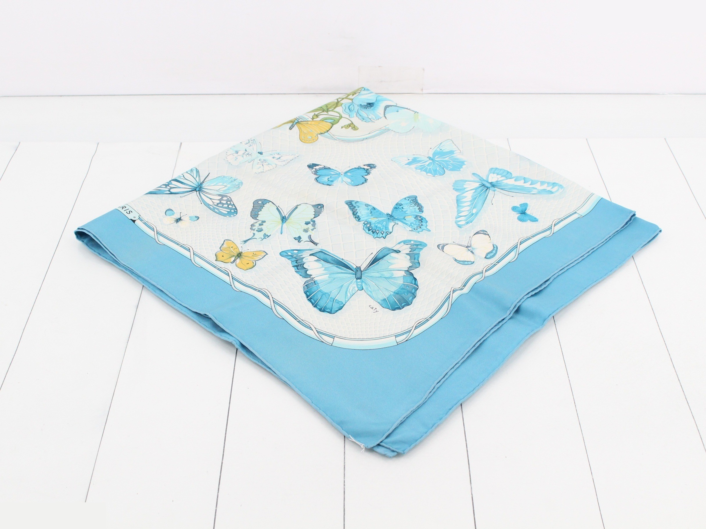 Carre 90 Scarf, Blue — view 2