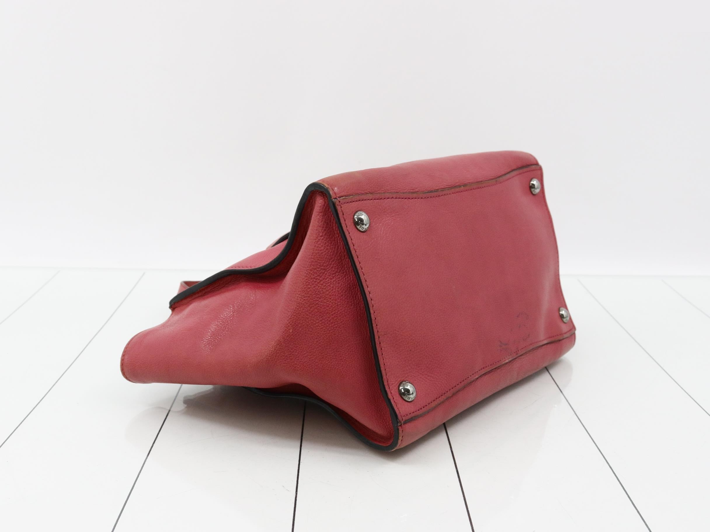 Leather Triangle Plate 2-Way Shoulder/Handbag — view 5