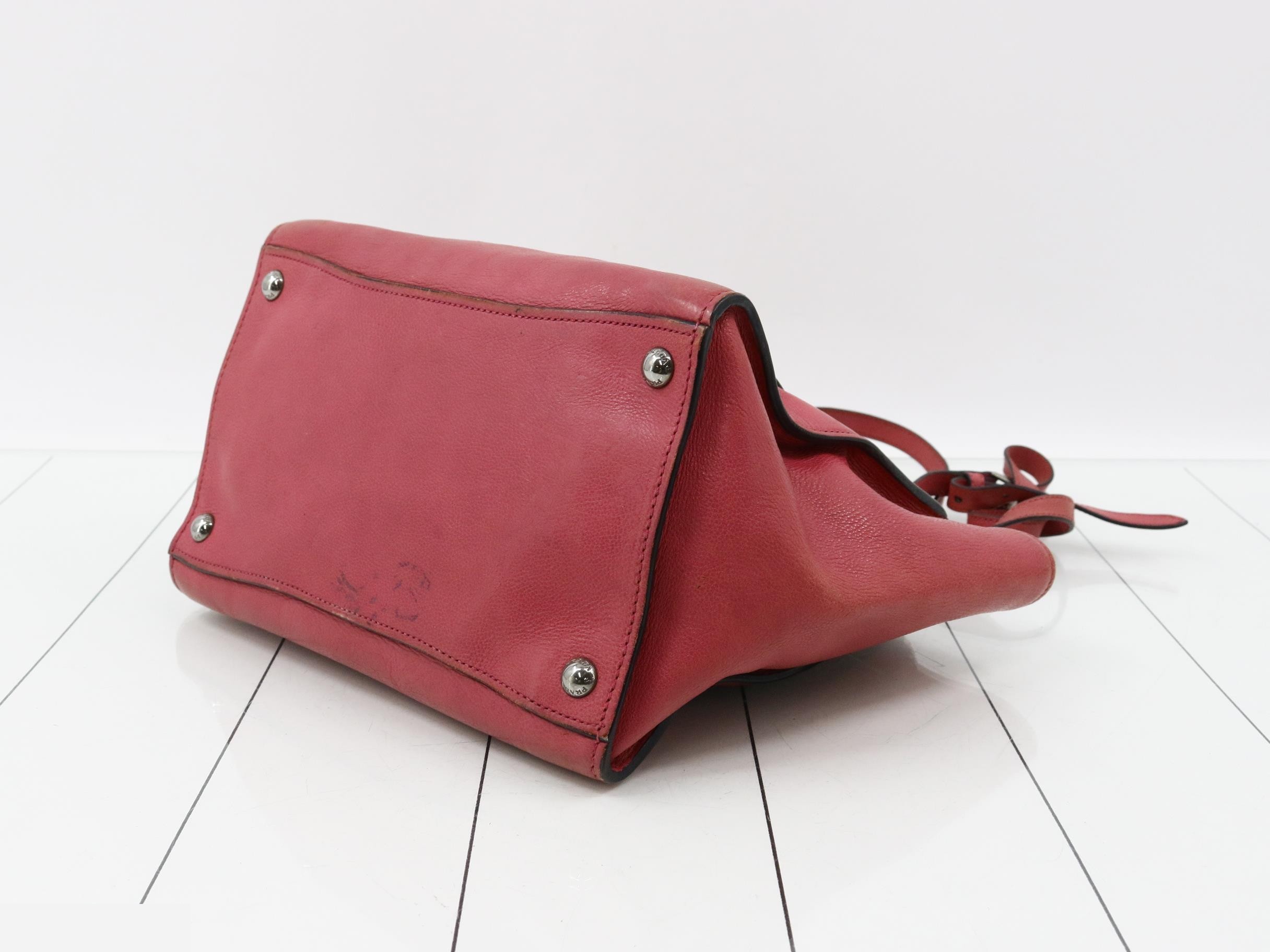 Leather Triangle Plate 2-Way Shoulder/Handbag — view 6