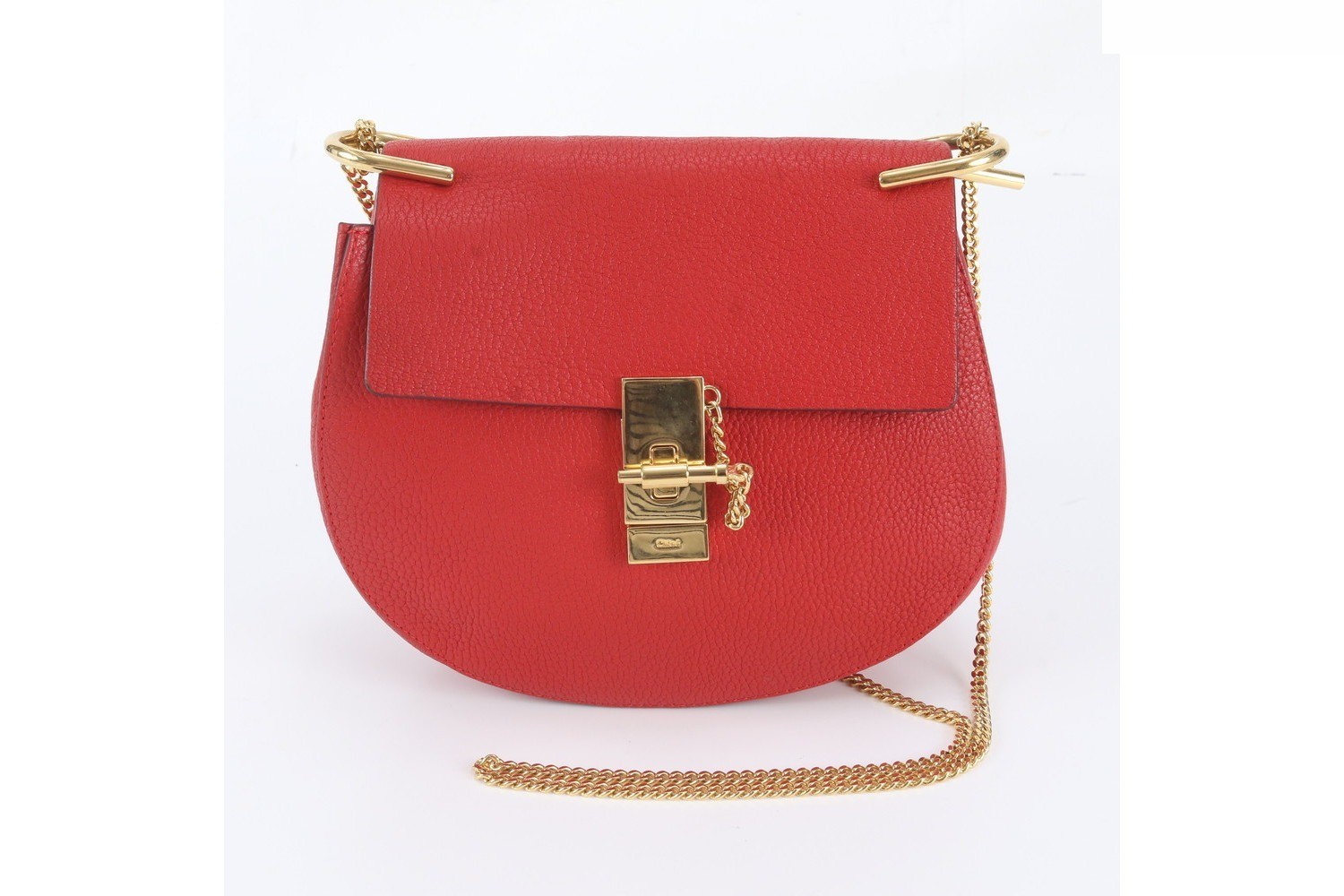 Drew Chain Leather Shoulder Bag