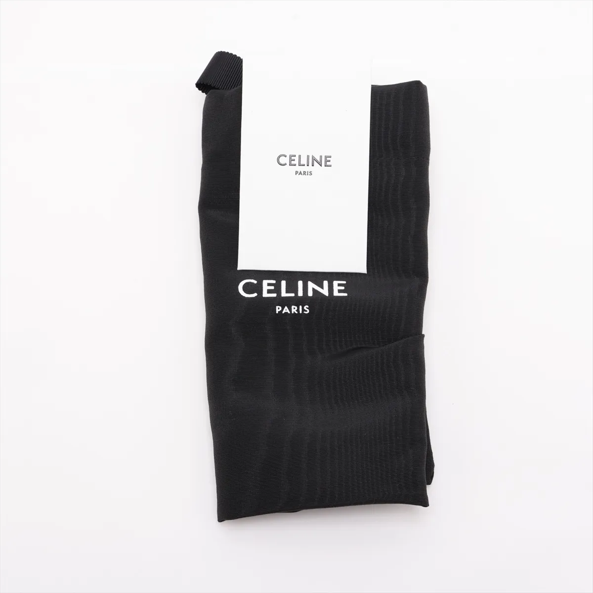 Triomphe Claude Leather Shoulder Bag, Black — view 9