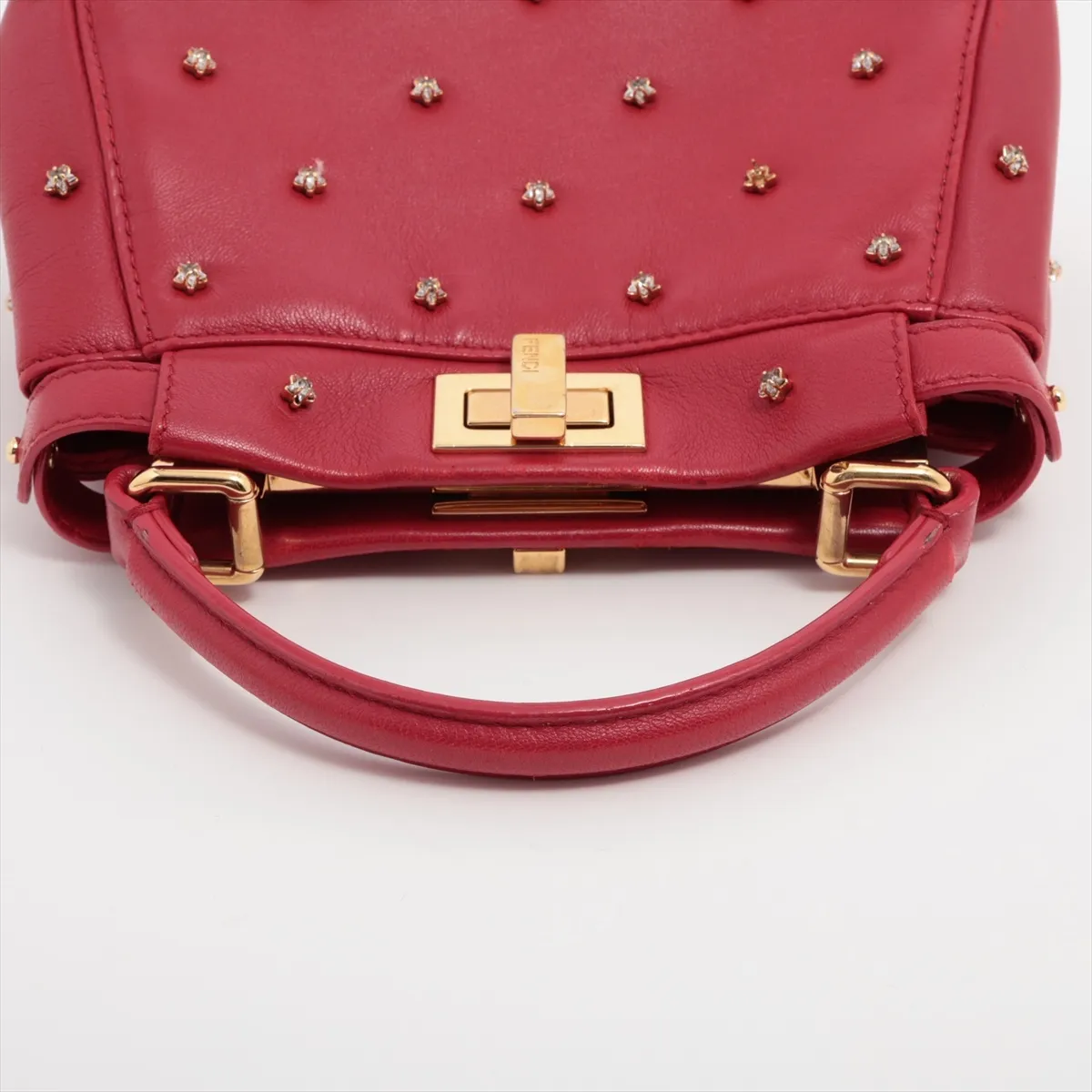 Peekaboo XS Leather 2-Way Handbag, Black, 8BN309 — view 5