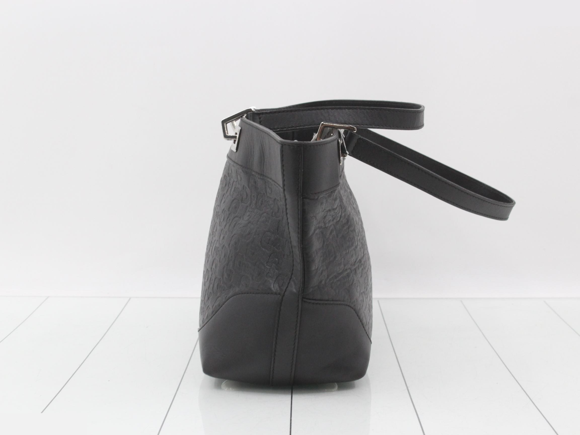 tote bag, leather, black — view 3