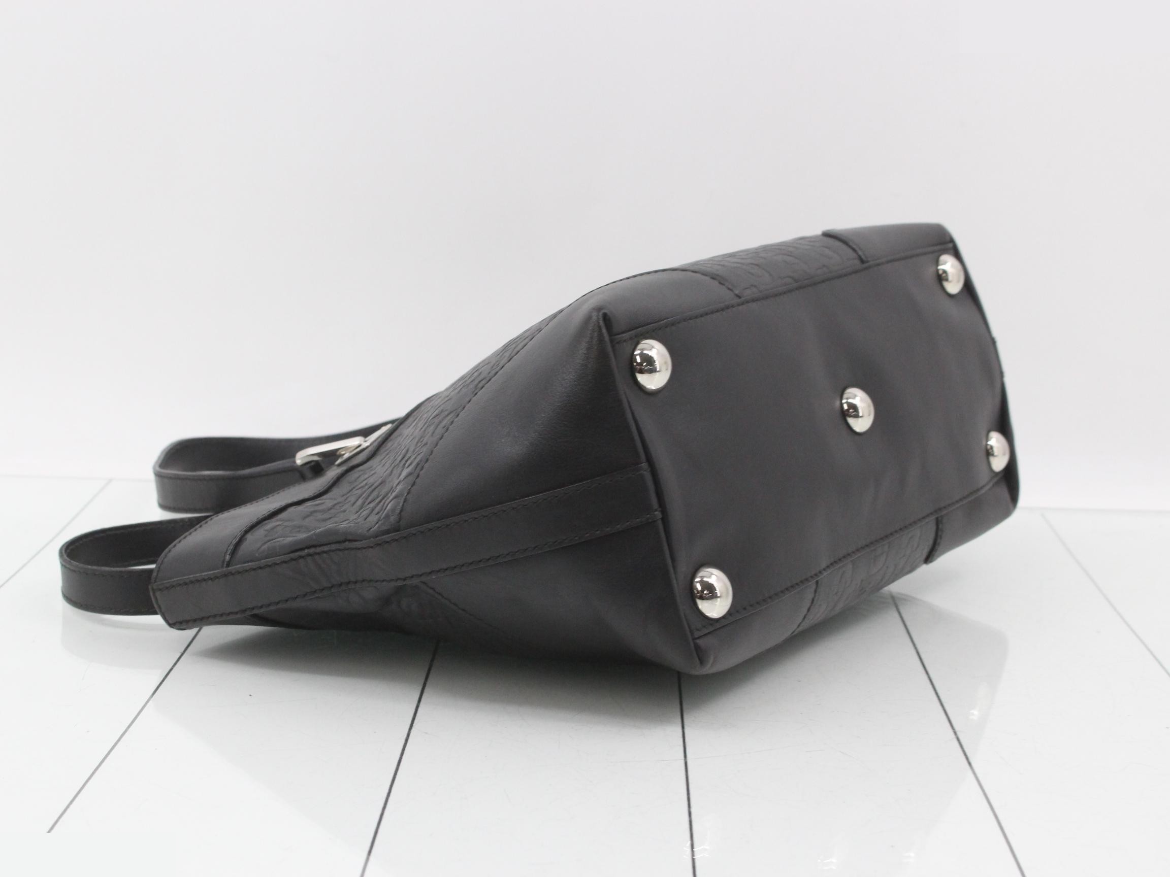 tote bag, leather, black — view 5