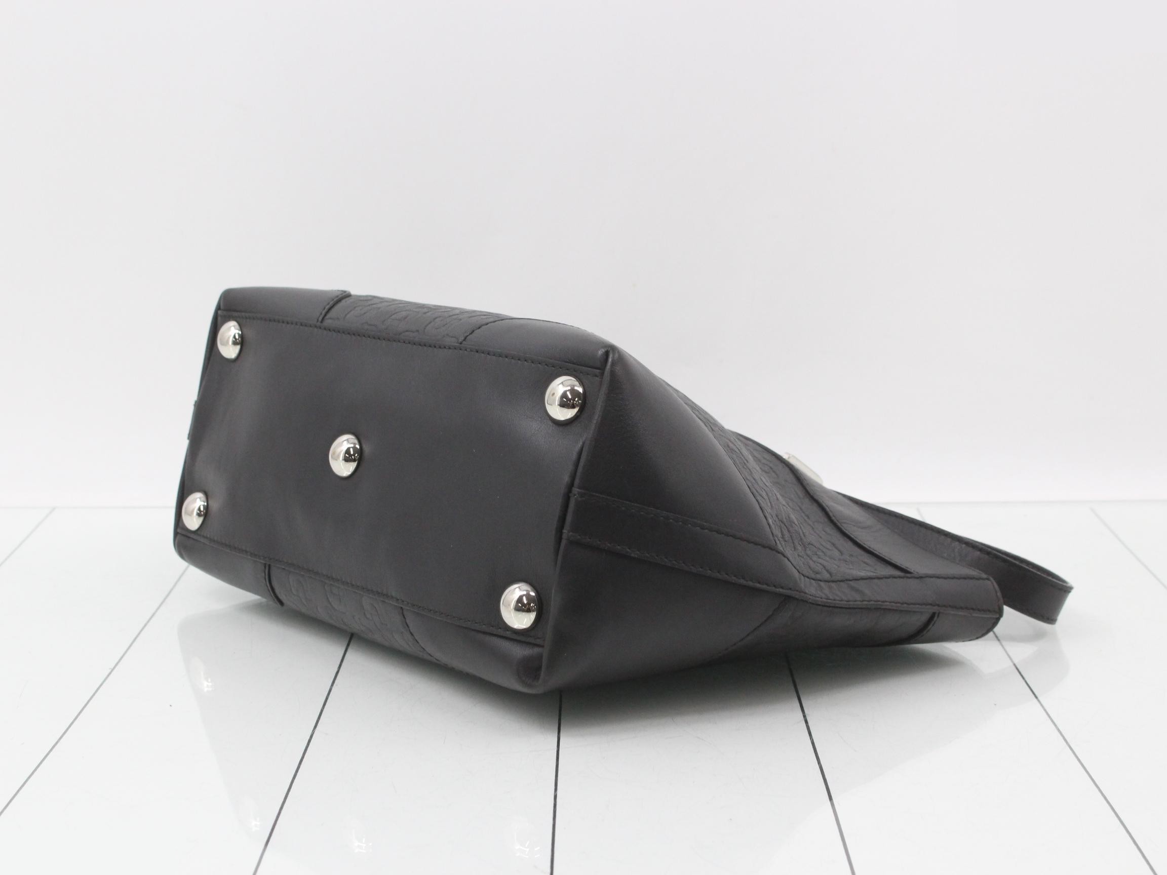 tote bag, leather, black — view 6