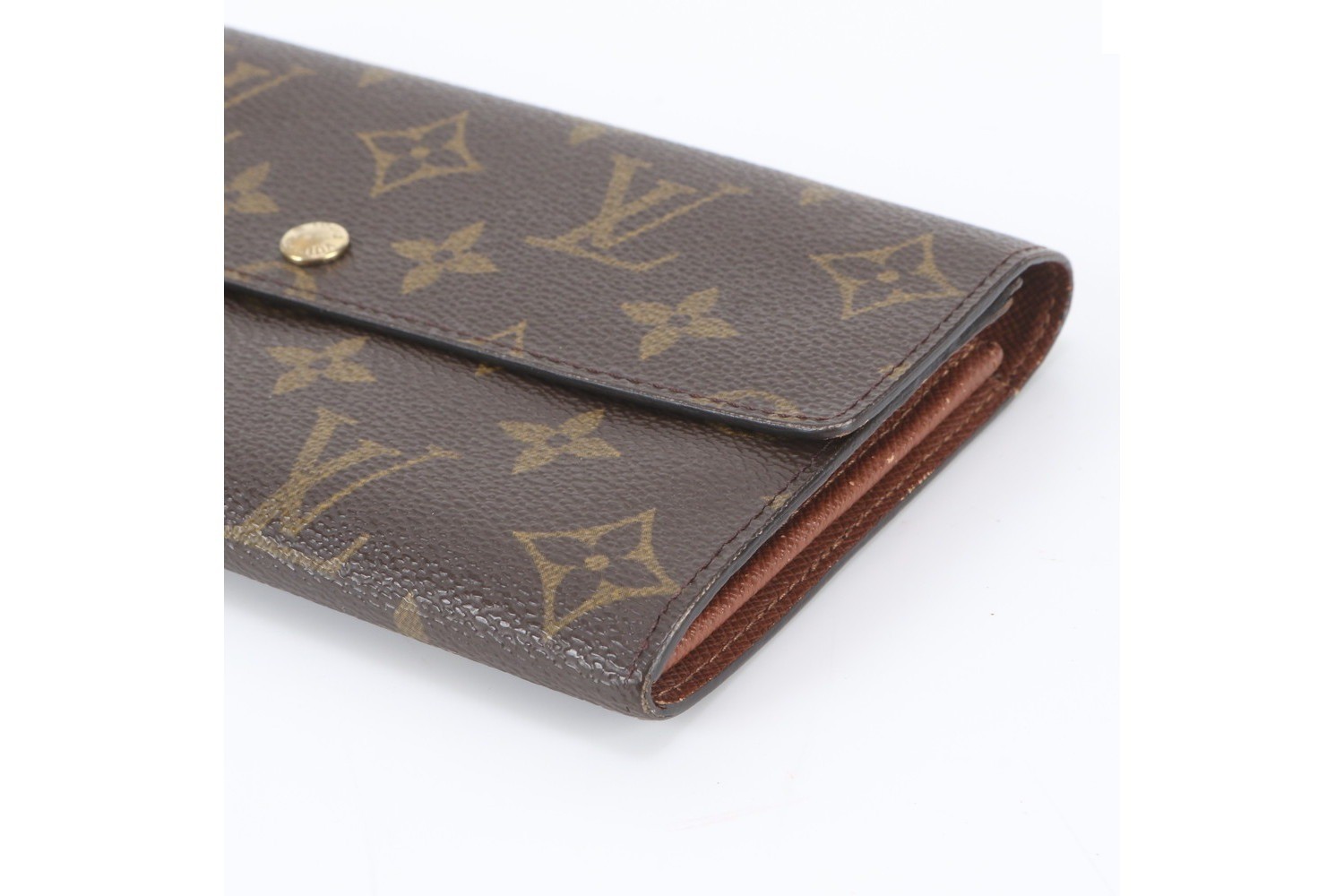 Monogram Porte Monnaie Credit M61725 Leather Long Wallet — view 3