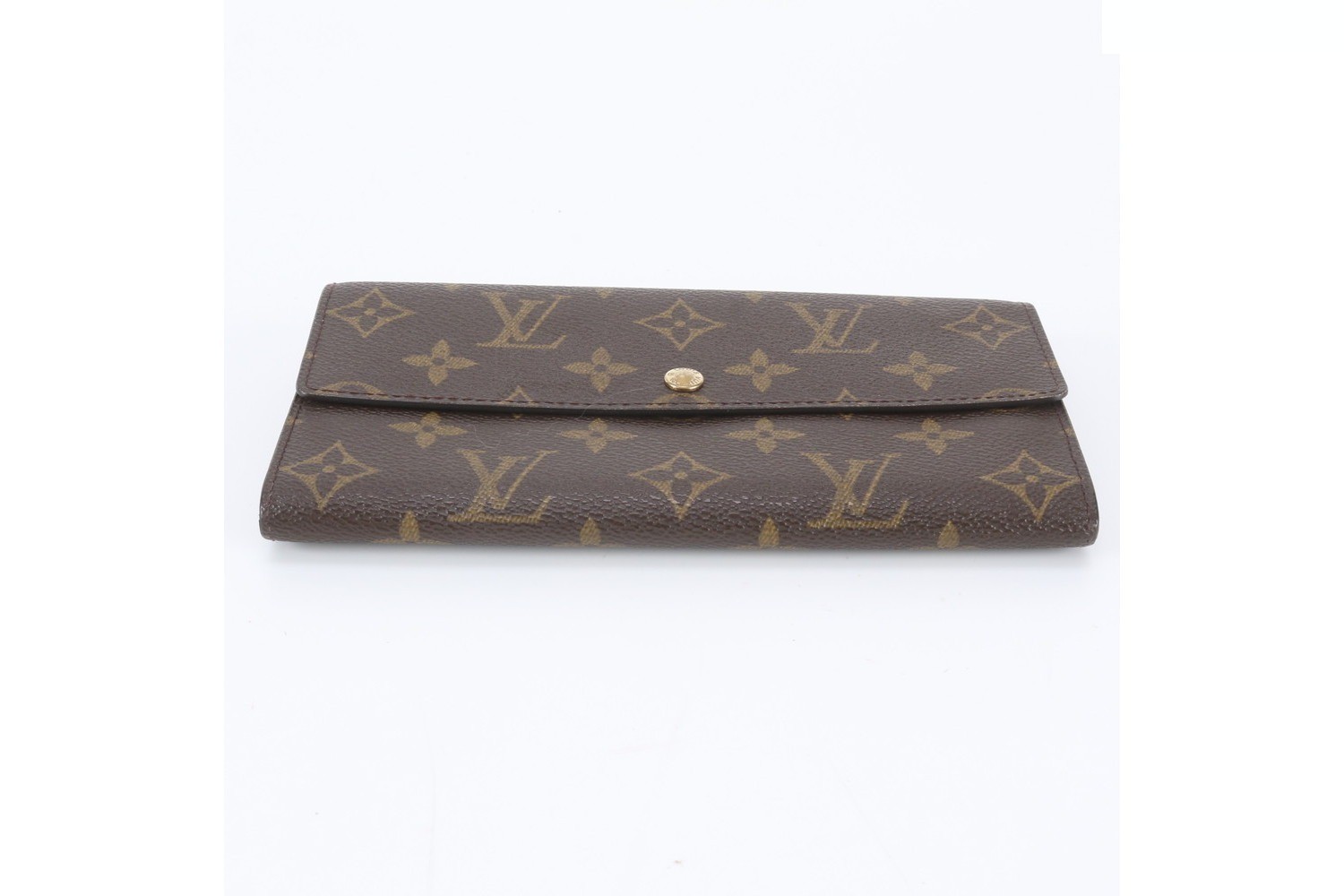Monogram Porte Monnaie Credit M61725 Leather Long Wallet — view 4