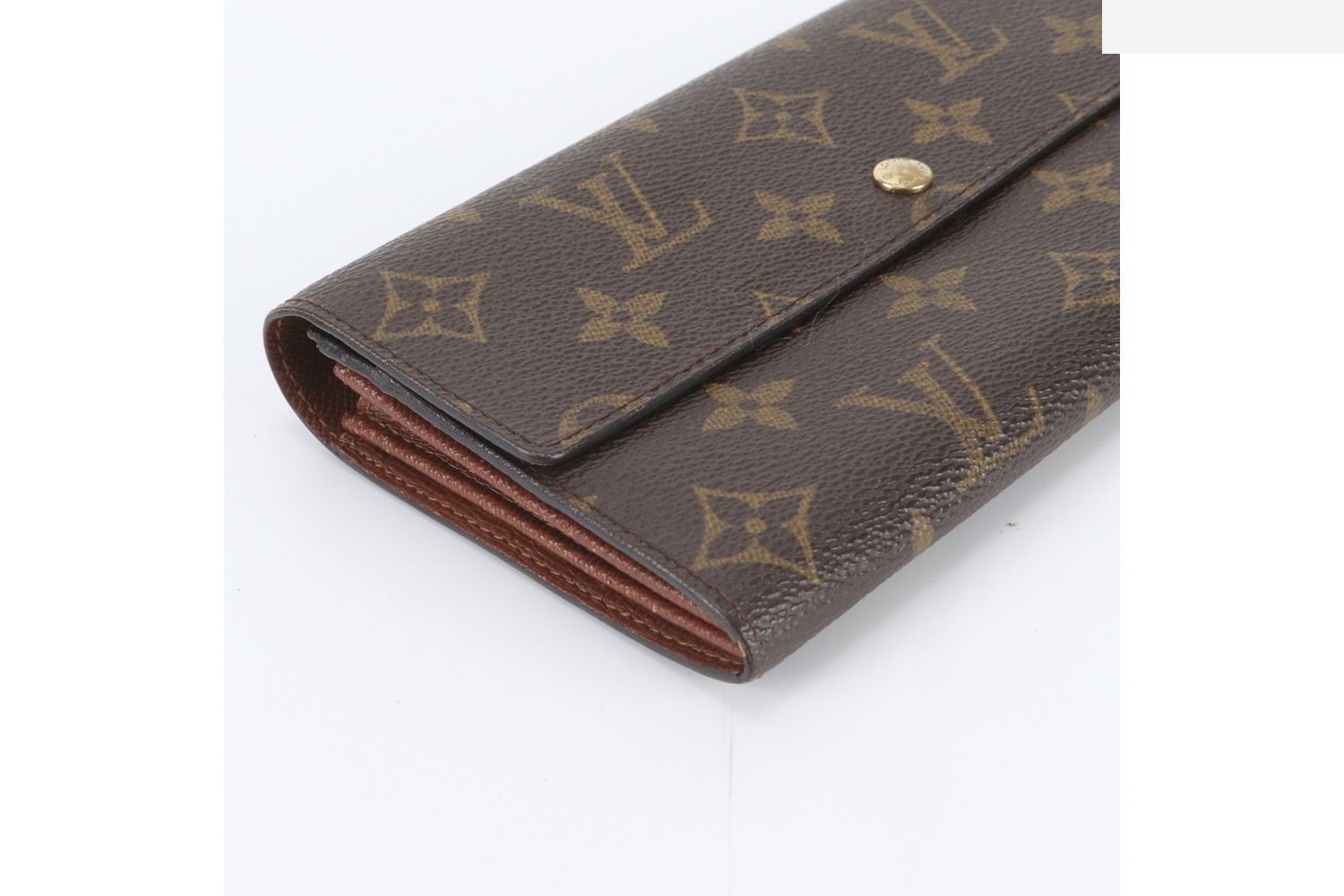 Monogram Porte Monnaie Credit M61725 Leather Long Wallet — view 5