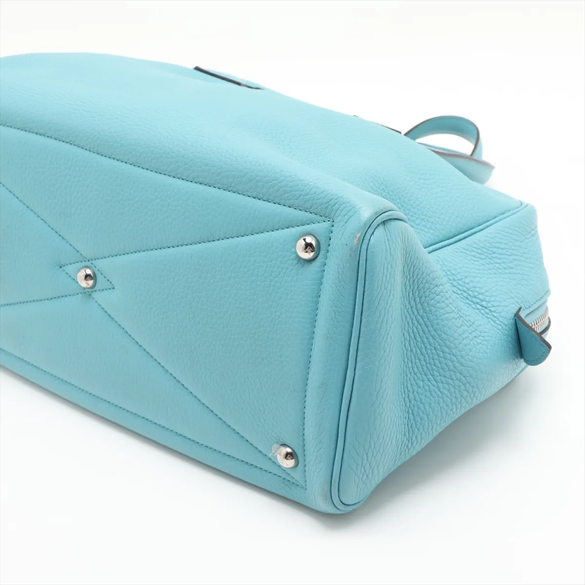 Victoria 35, Taurillon Clemence leather, Blue Saint-Cyr, Silver hardware, Year: 2015 — view 3