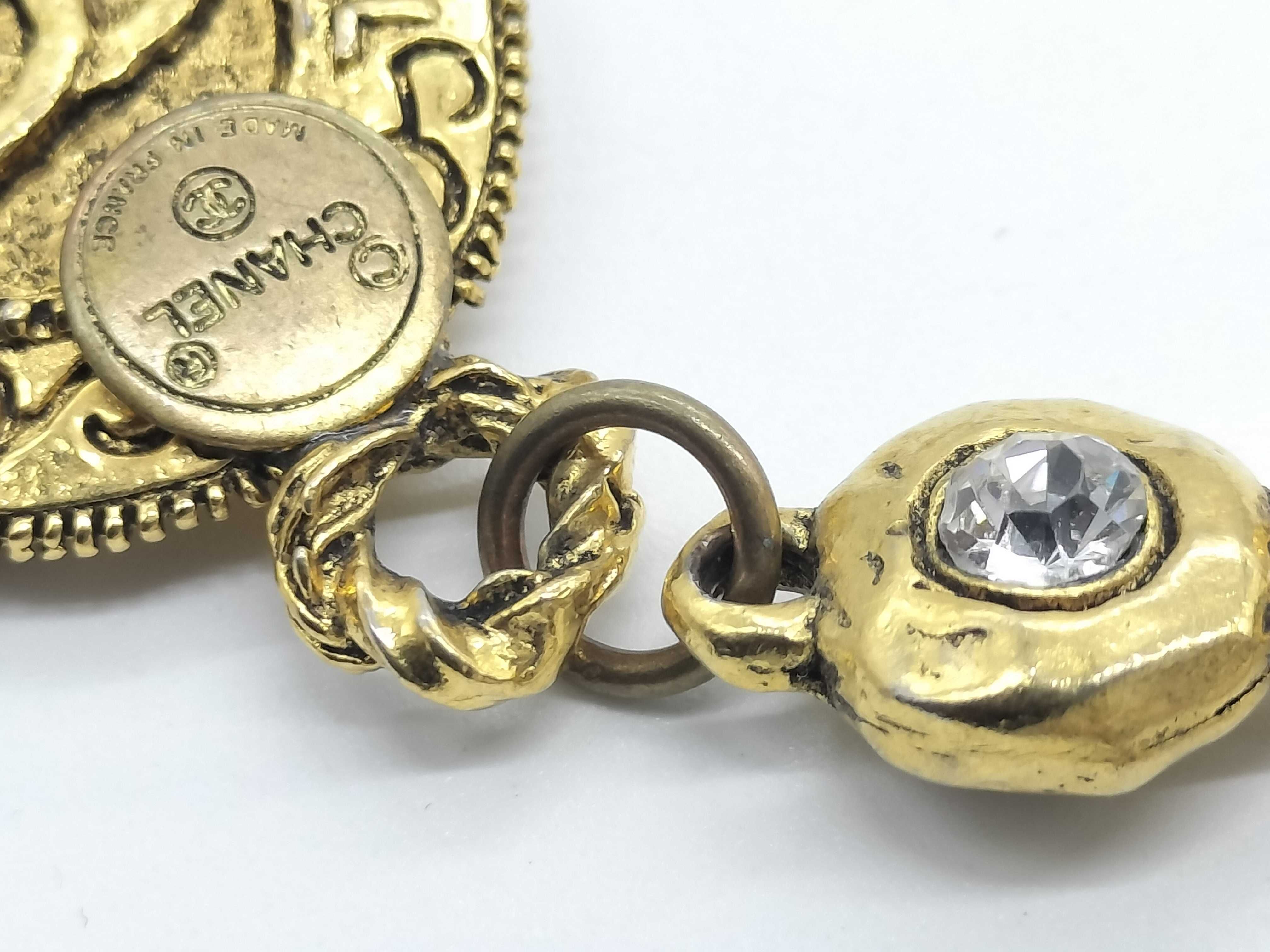 Coco Mark Charm Double Chain Vintage Necklace — view 8