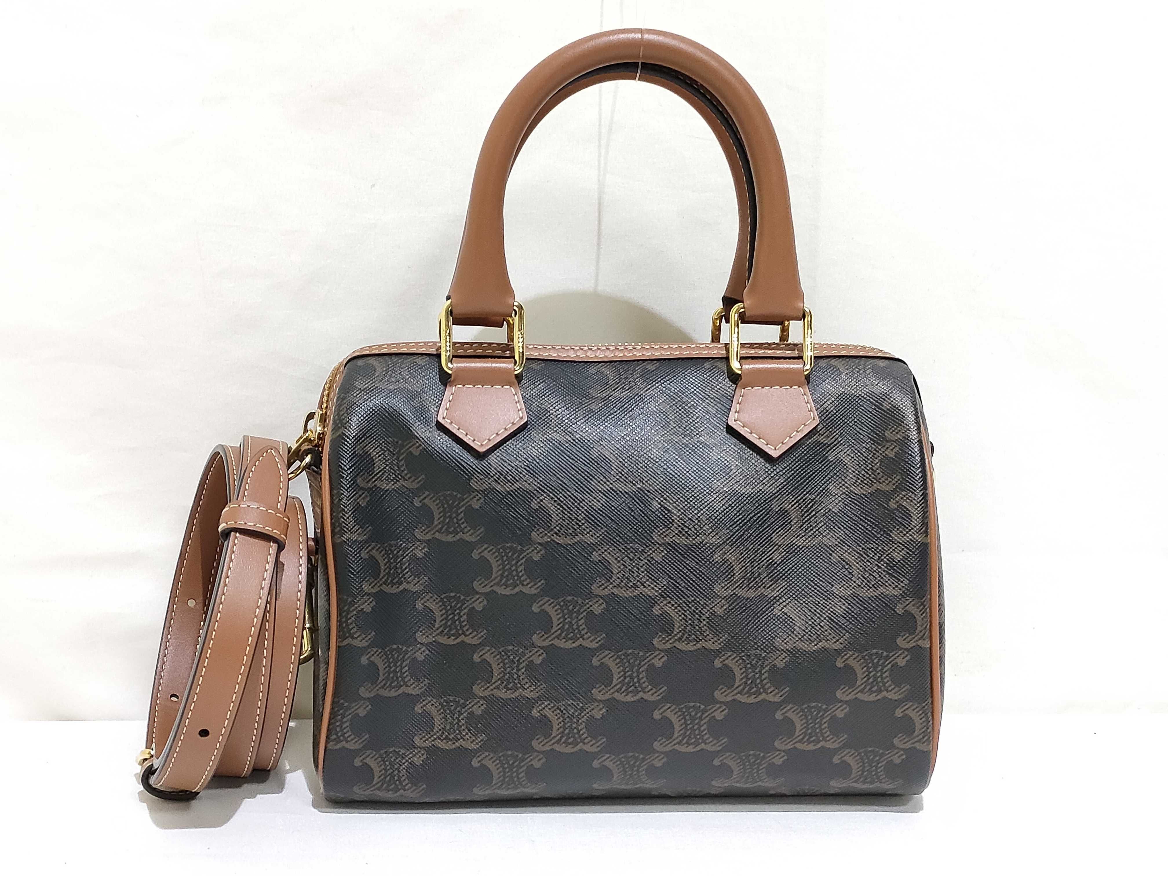 Triomphe 2-Way Small Boston Shoulder Bag/Handbag