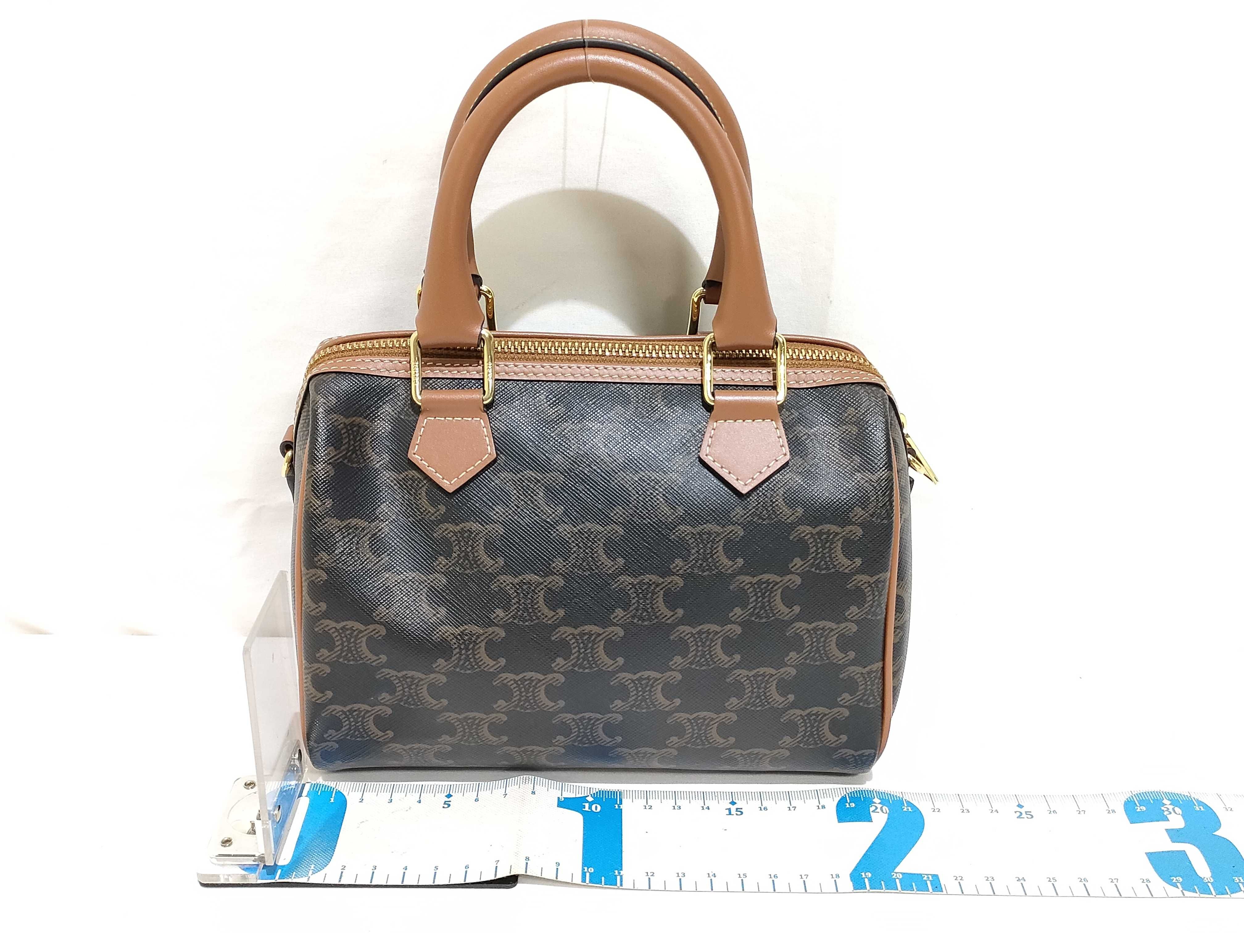 Triomphe 2-Way Small Boston Shoulder Bag/Handbag — view 2