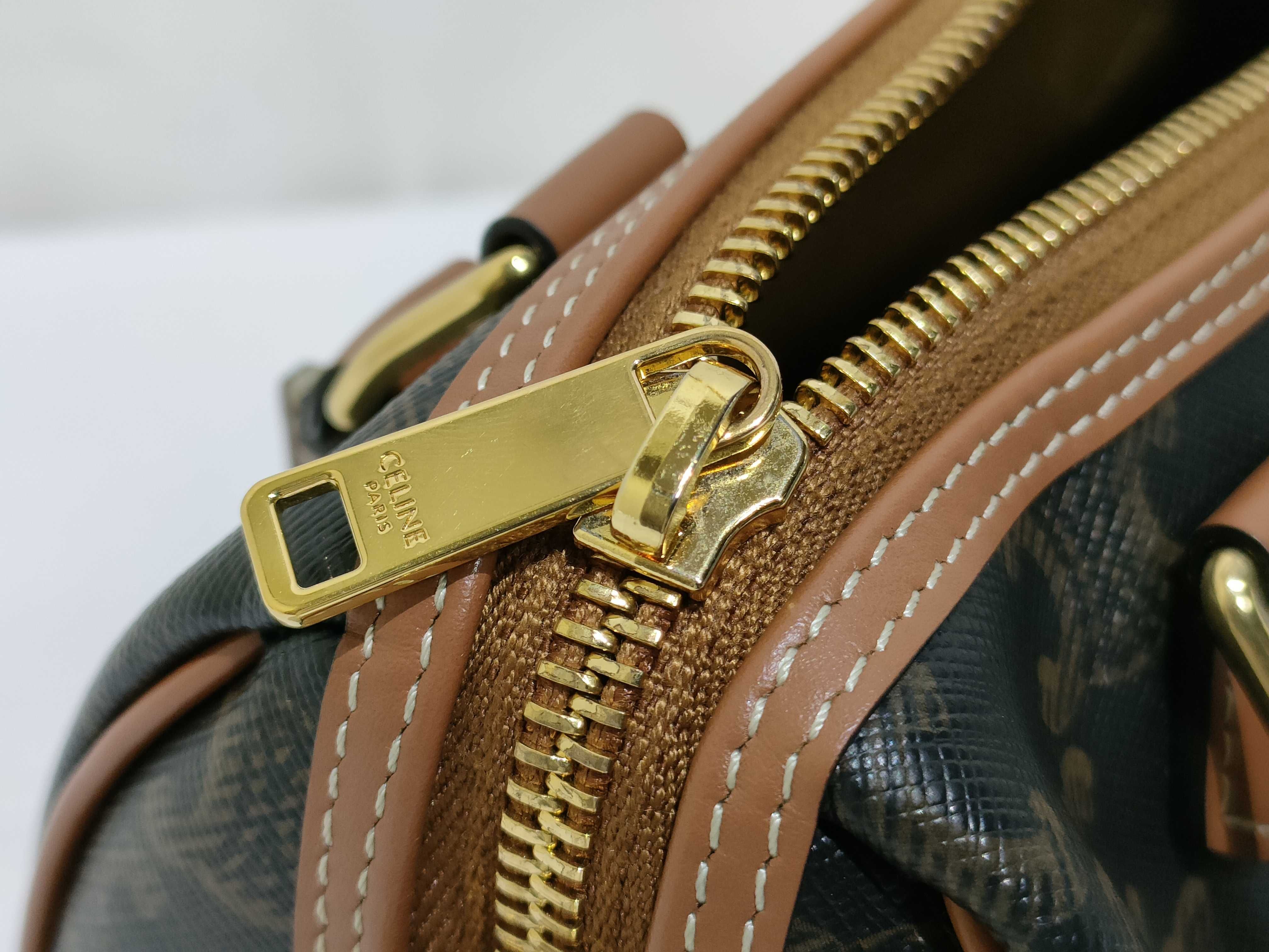 Triomphe 2-Way Small Boston Shoulder Bag/Handbag — view 13