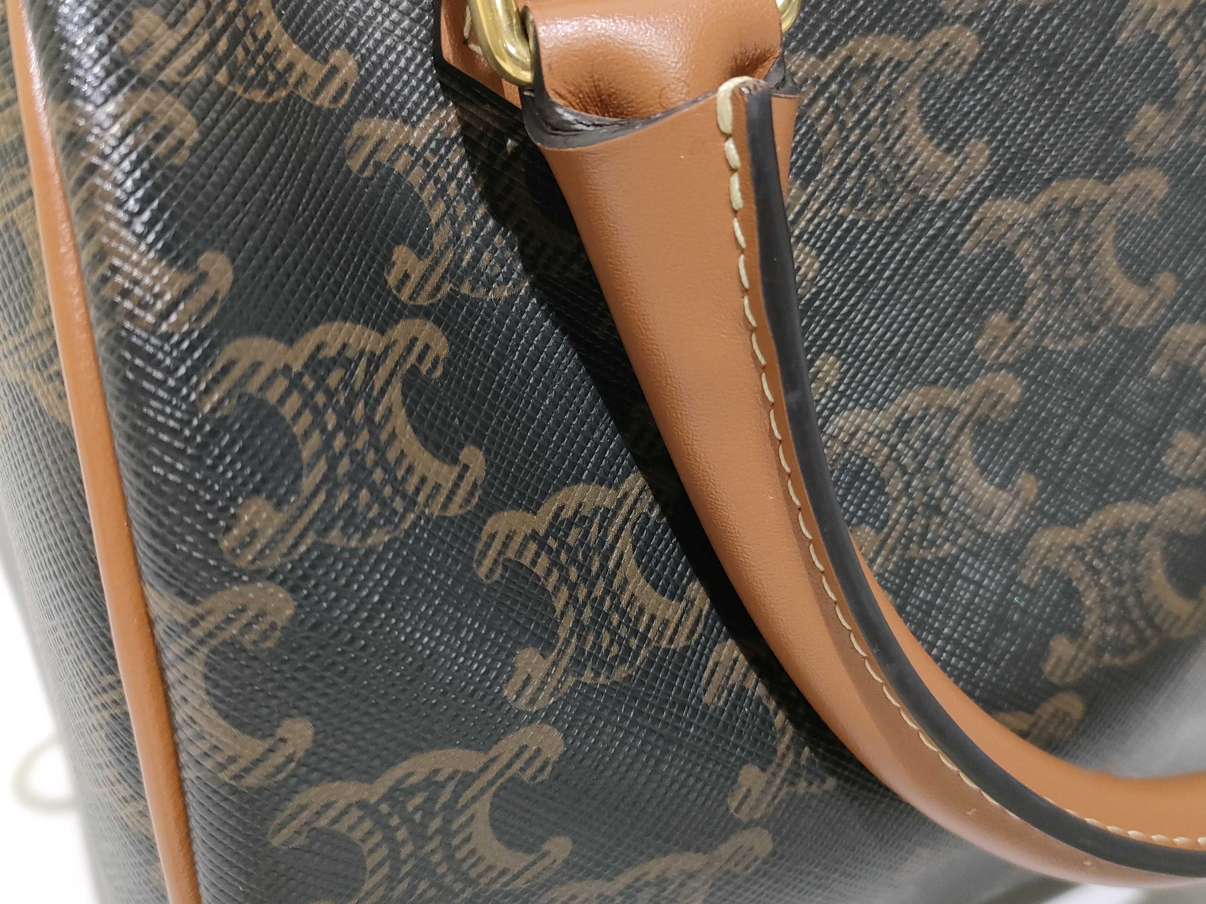 Triomphe 2-Way Small Boston Shoulder Bag/Handbag — view 14