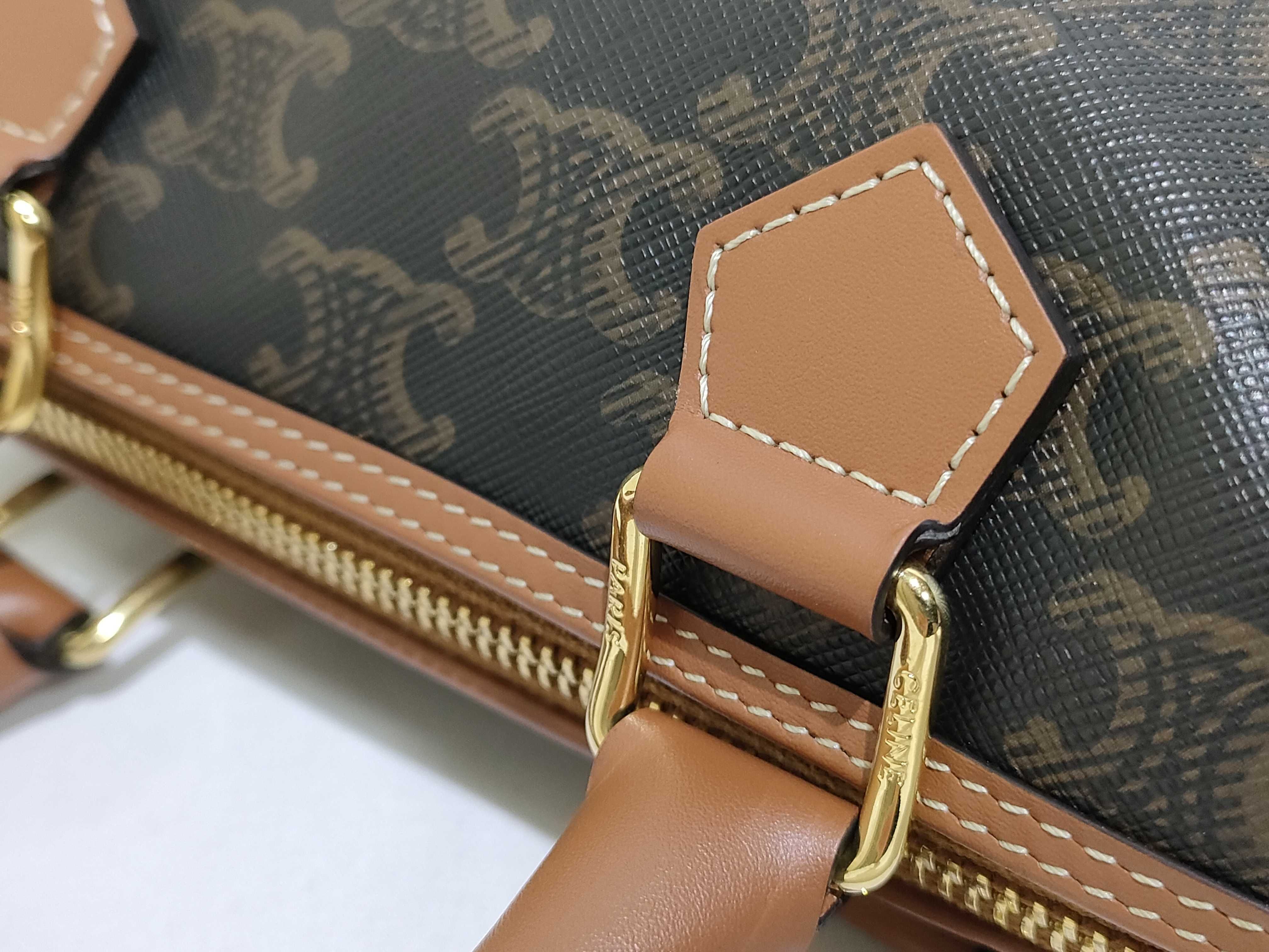 Triomphe 2-Way Small Boston Shoulder Bag/Handbag — view 5