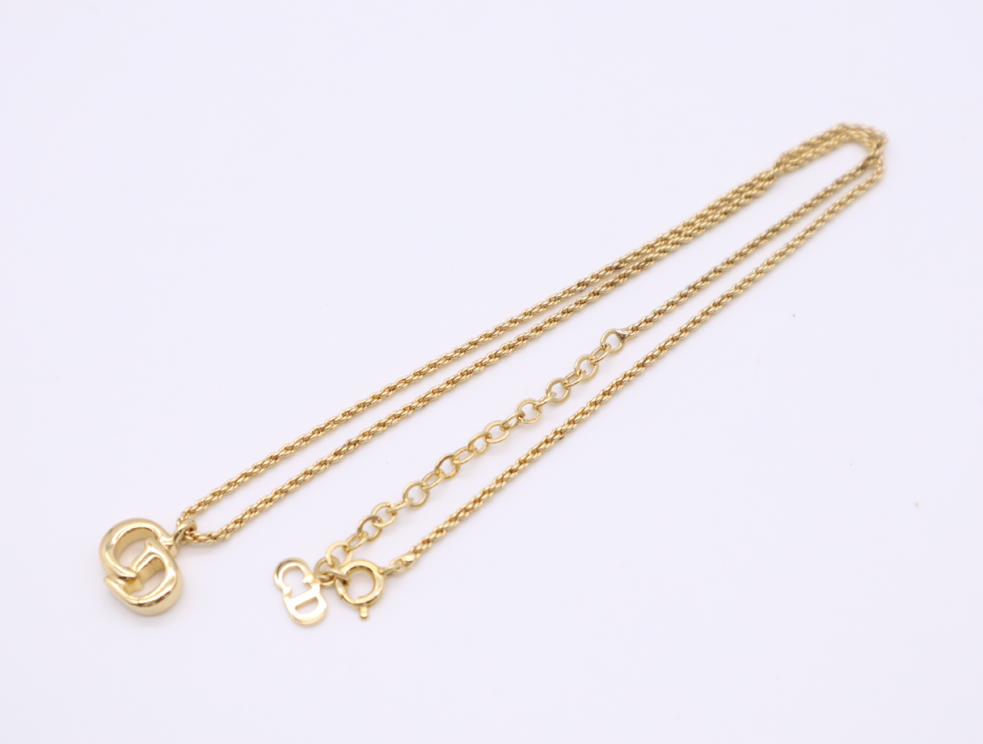 GP Necklace CD Logo Screw Chain Gold Necklace — view 2