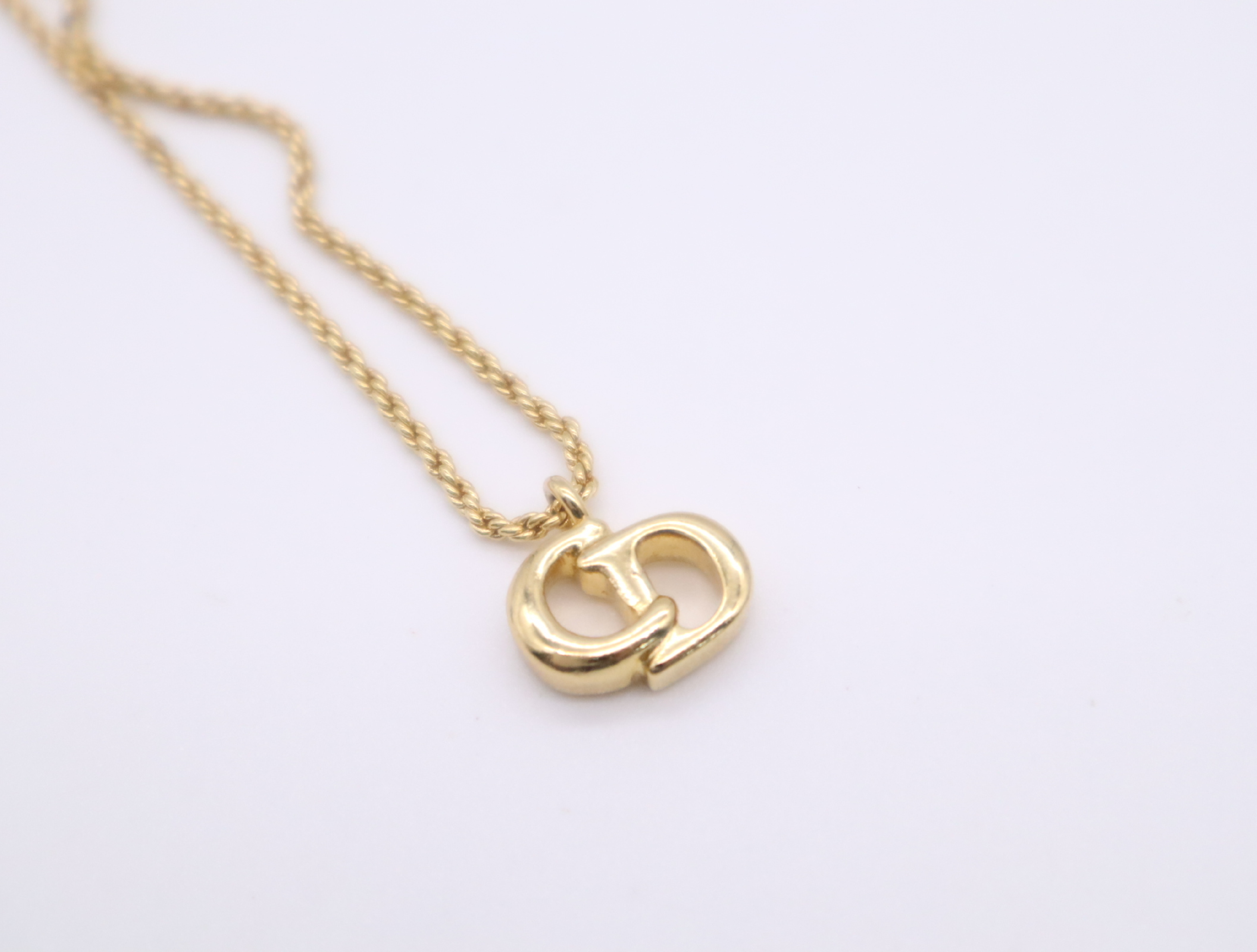 GP Necklace CD Logo Screw Chain Gold Necklace — view 4