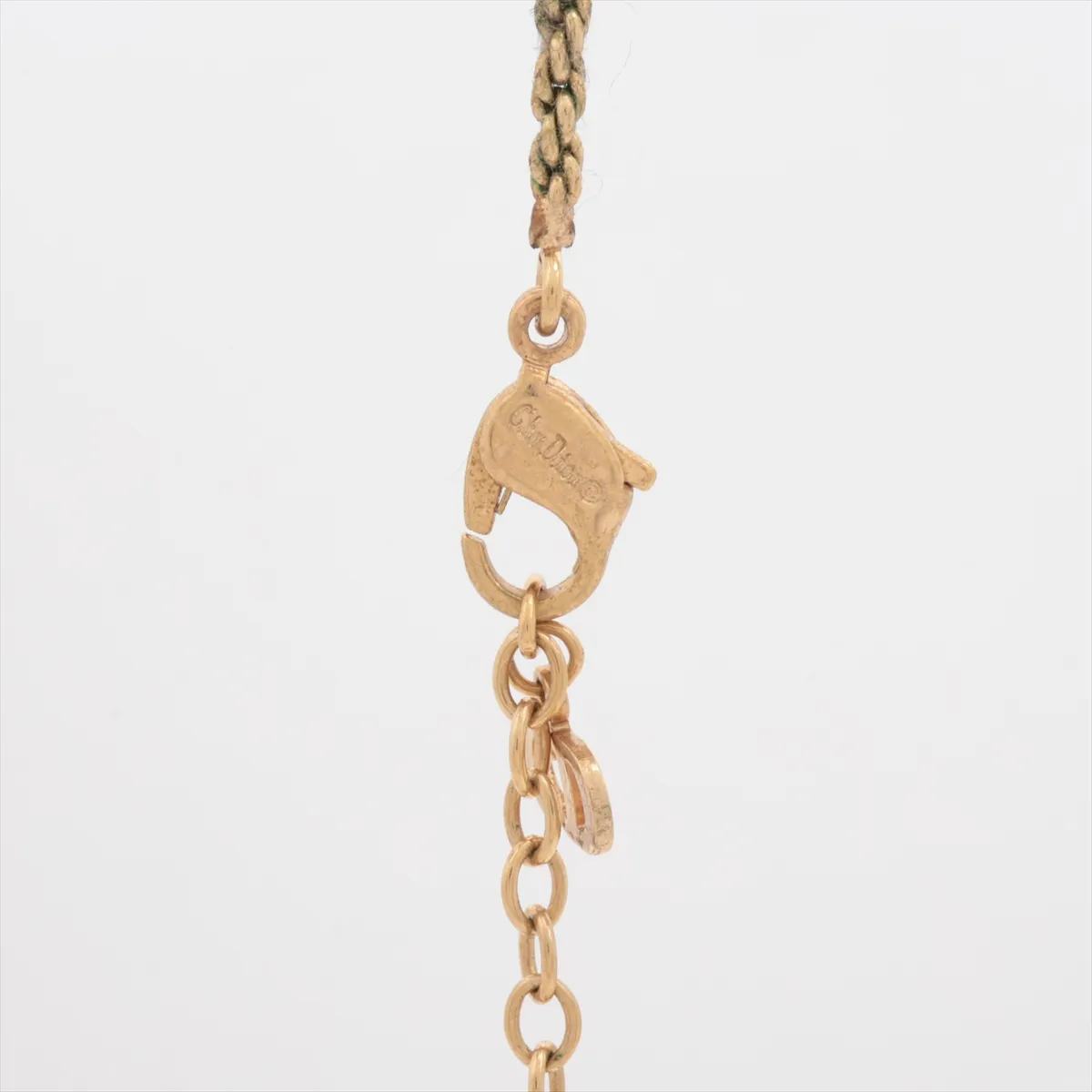 logo necklace, GP gold. Shows — view 3