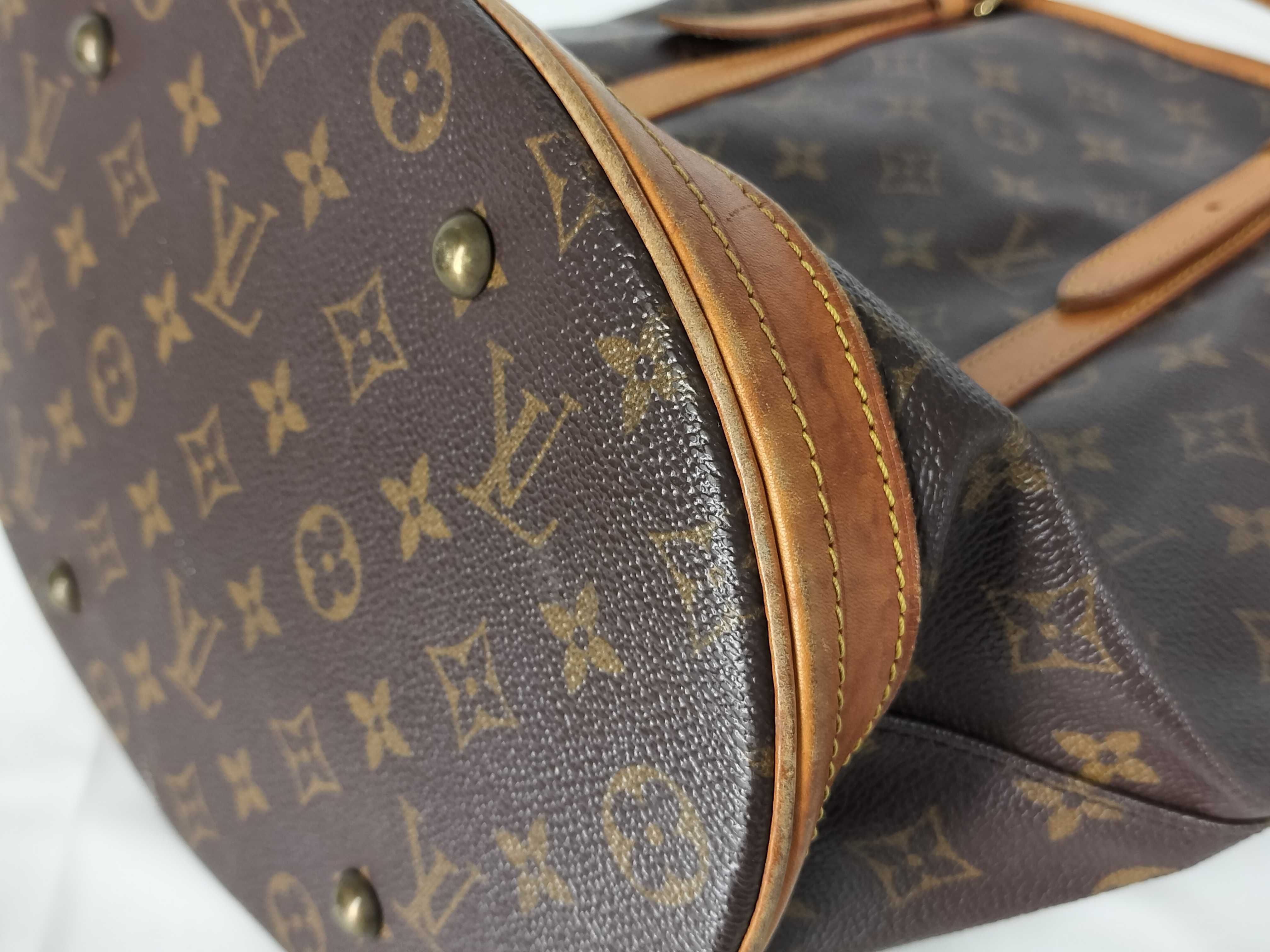 Monogram Bucket Tote Bag with Pouch — view 6
