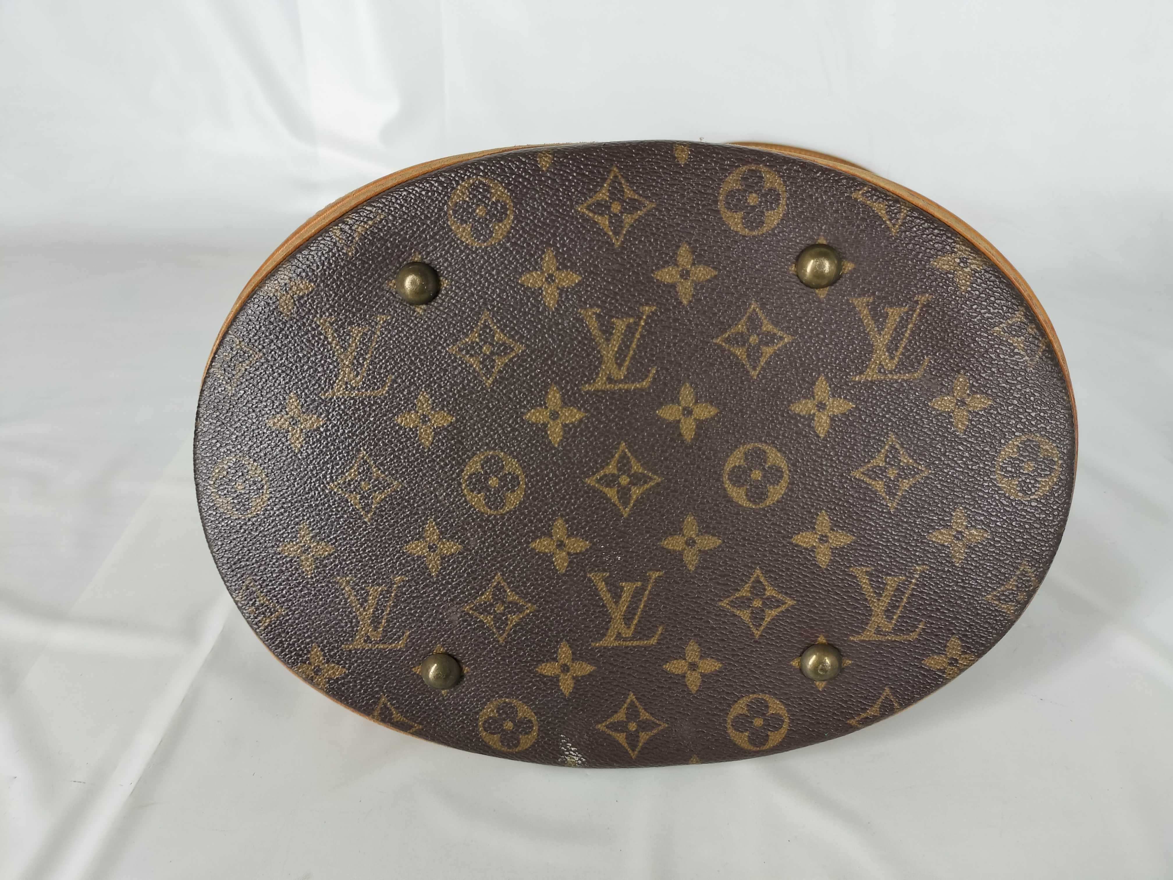 Monogram Bucket Tote Bag with Pouch — view 7
