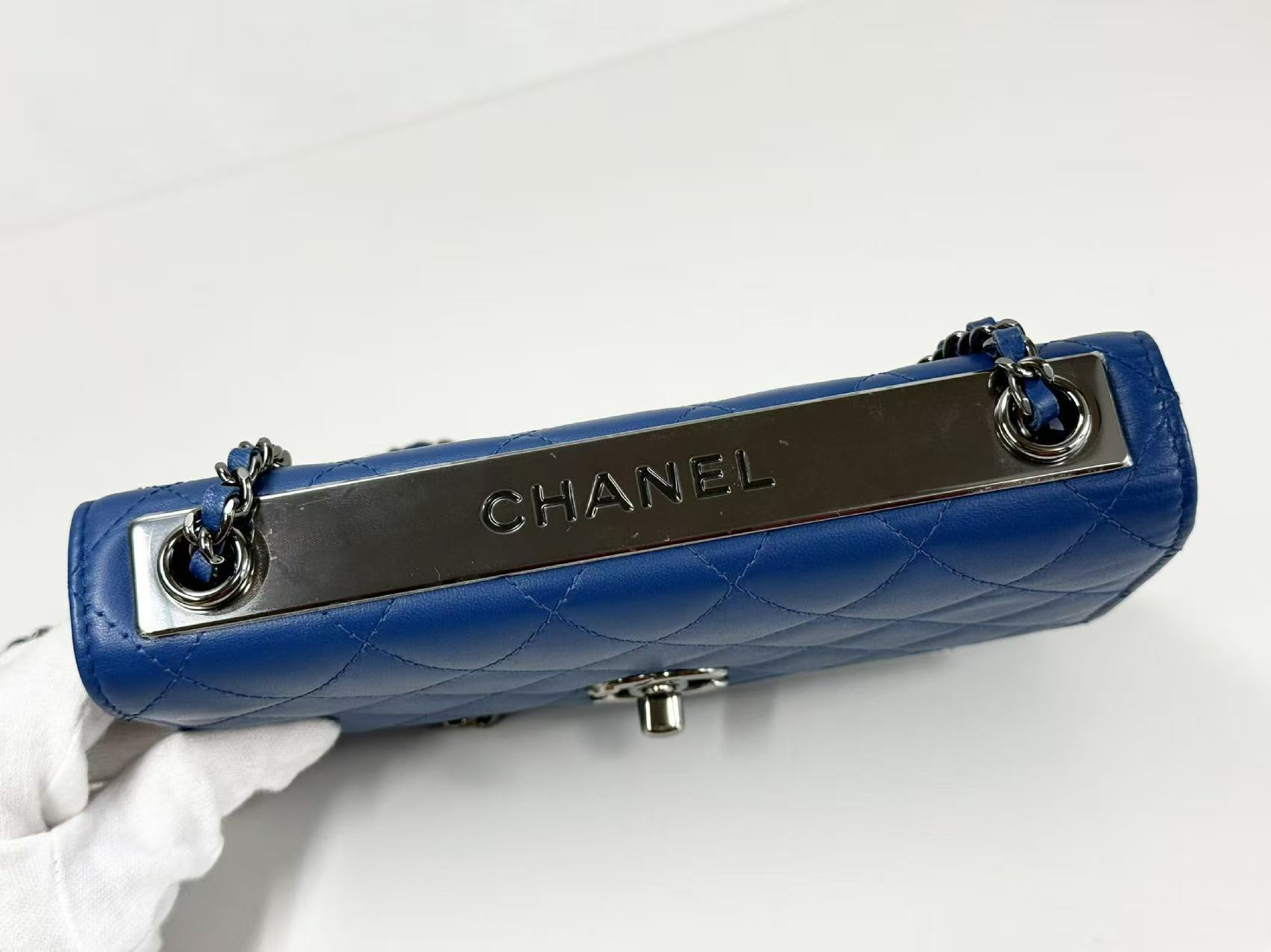Matelassé Trendy CC CHANEL Plate Royal Blue W19cm approx. 23 series [Comes with dust bag, authenticity card, and seal] B Silver hardware Shoulder bag 23868913 Shoulder bag — view 7