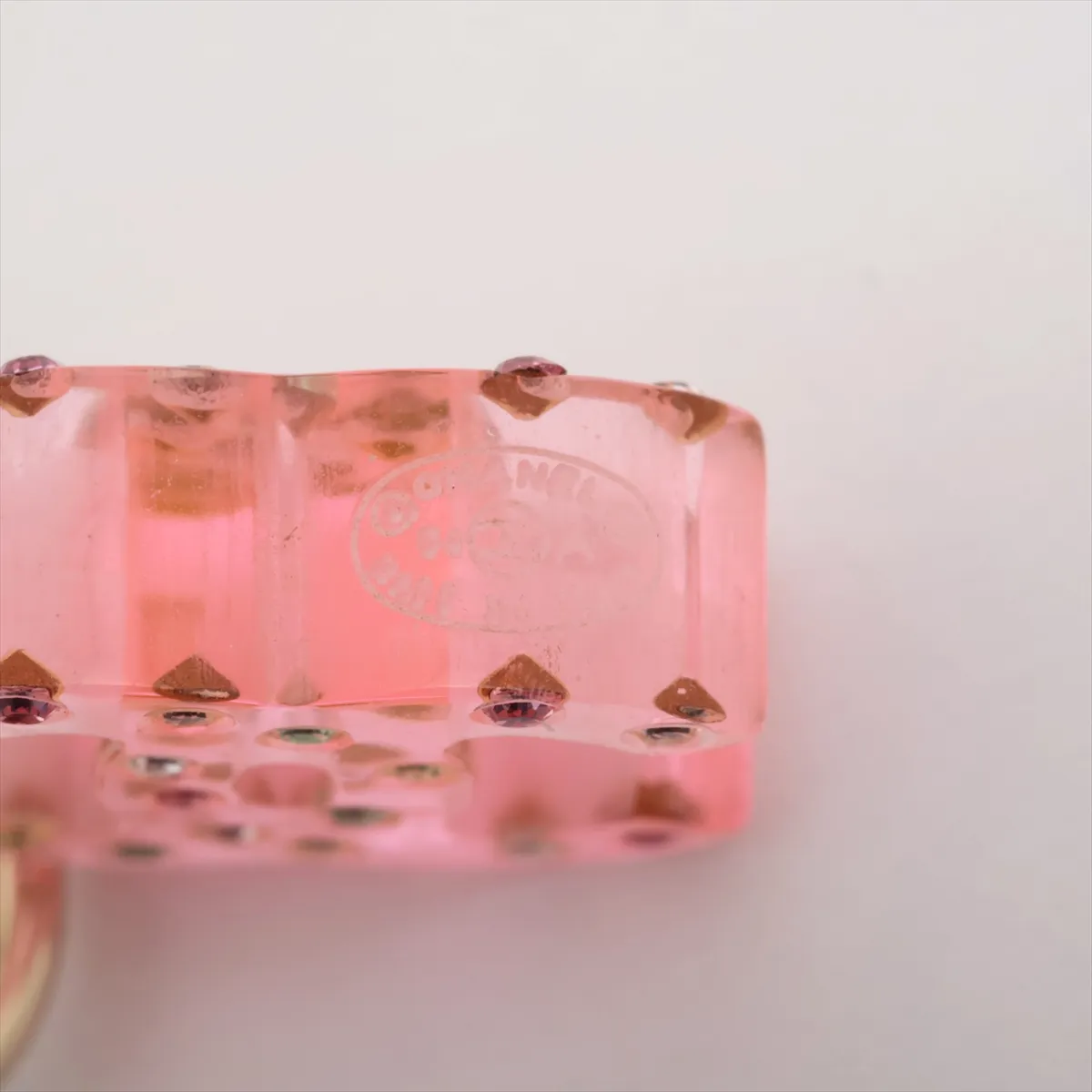 Cocomark 04A Earrings (for both ears) Resin x GP x Rhinestone Pink — view 5