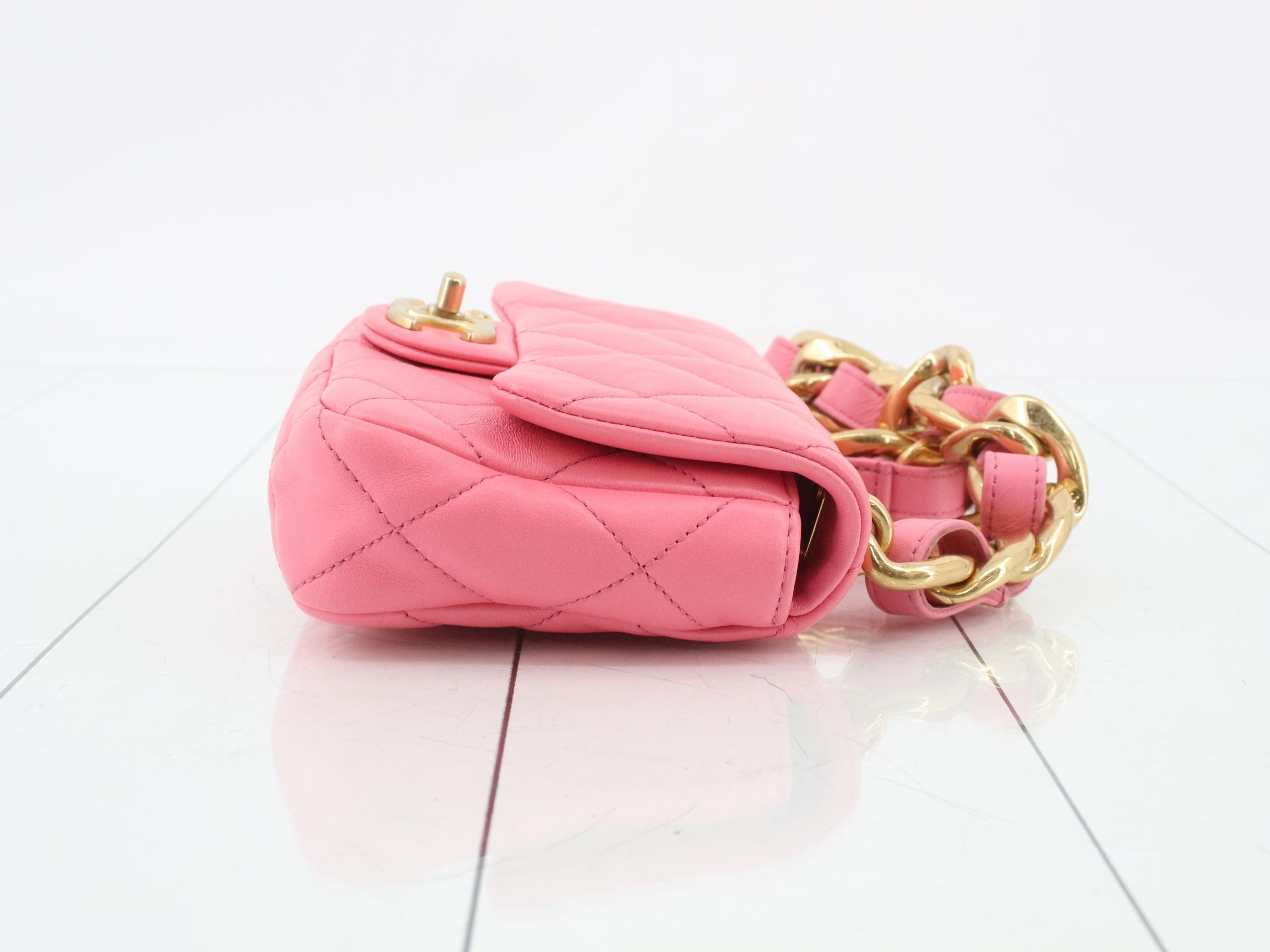 Mini Matelassé Lambskin Chain Shoulder Bag — view 3