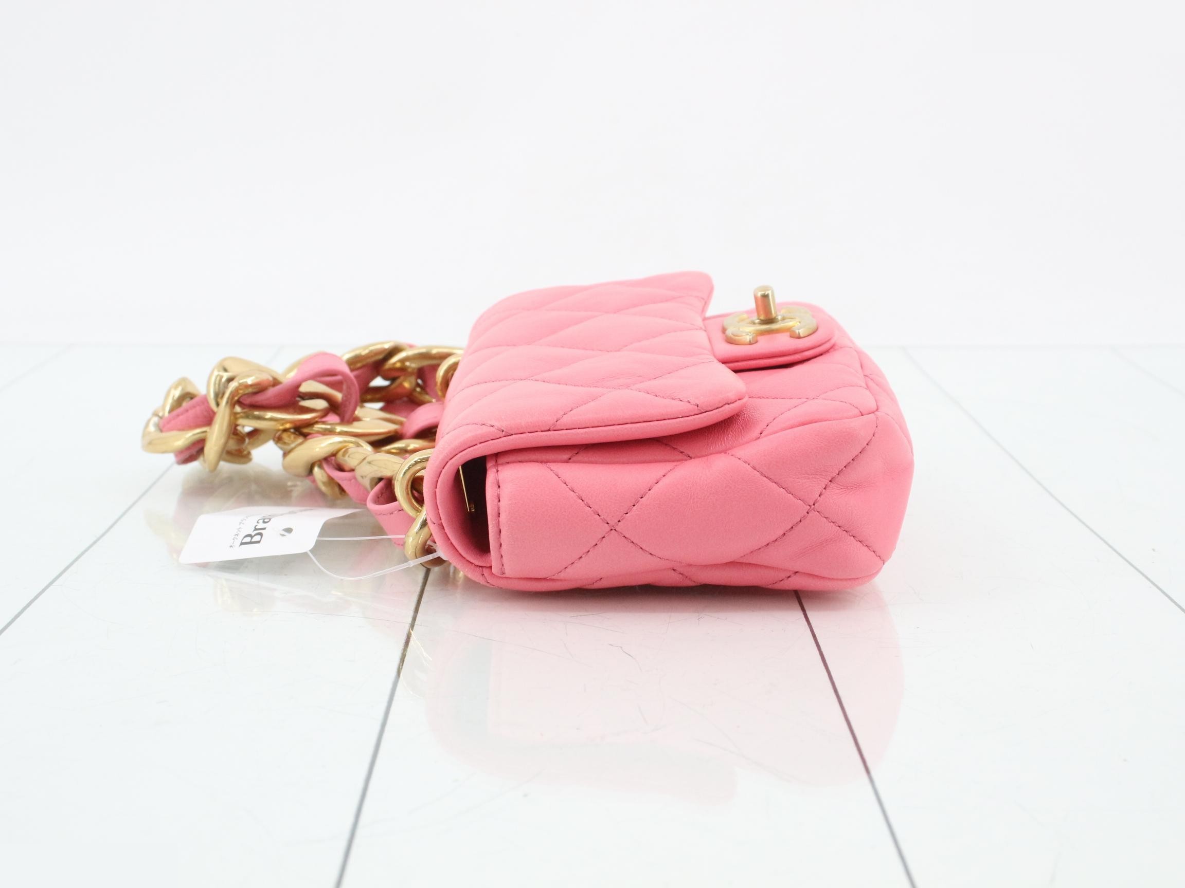 Mini Matelassé Lambskin Chain Shoulder Bag — view 4