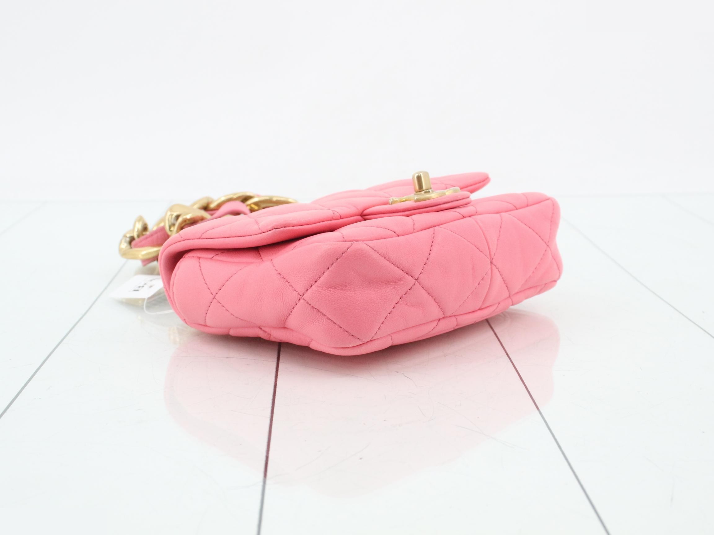 Mini Matelassé Lambskin Chain Shoulder Bag — view 5
