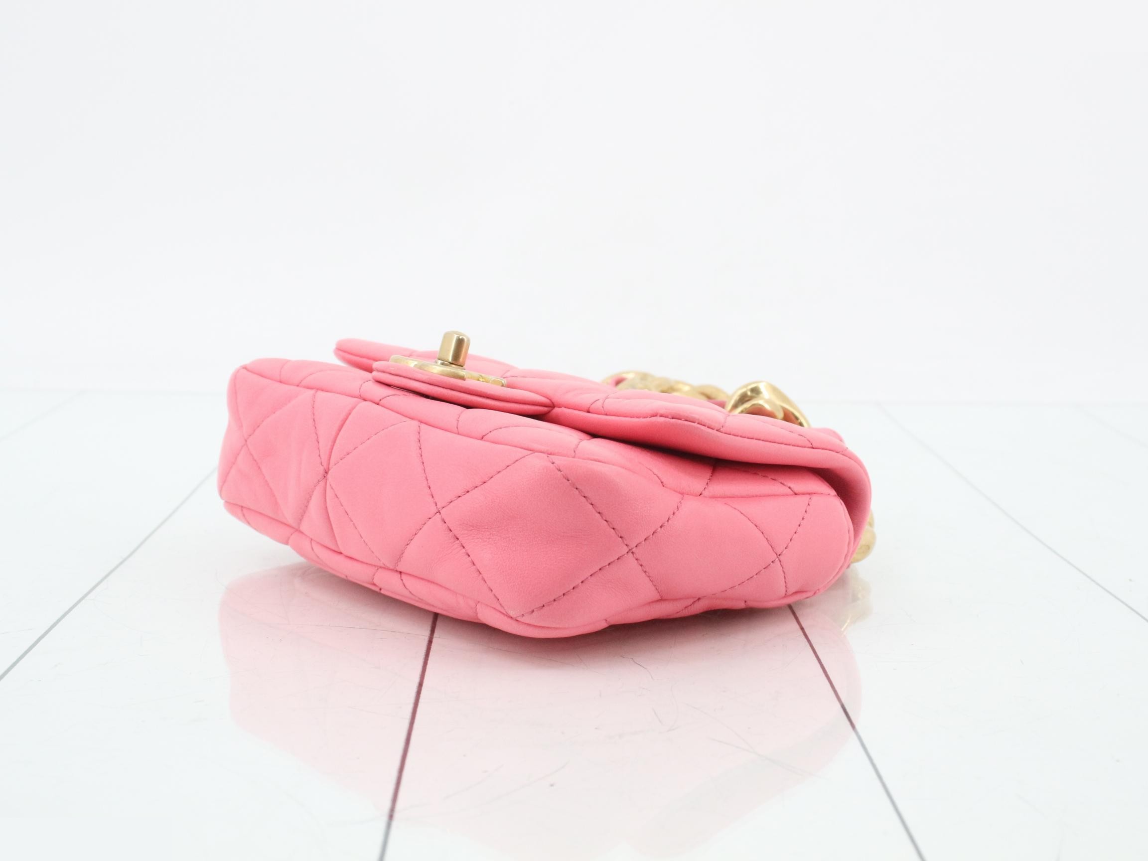 Mini Matelassé Lambskin Chain Shoulder Bag — view 6