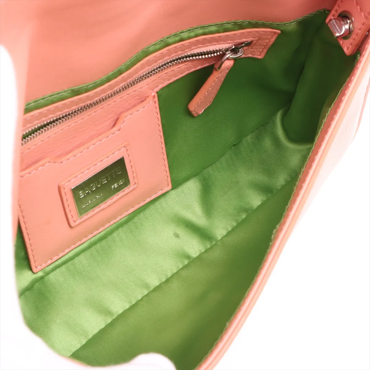 Mamma Bucket Leather x Colored Stone Shoulder Bag Orange 8BR600 with Mirror — view 6