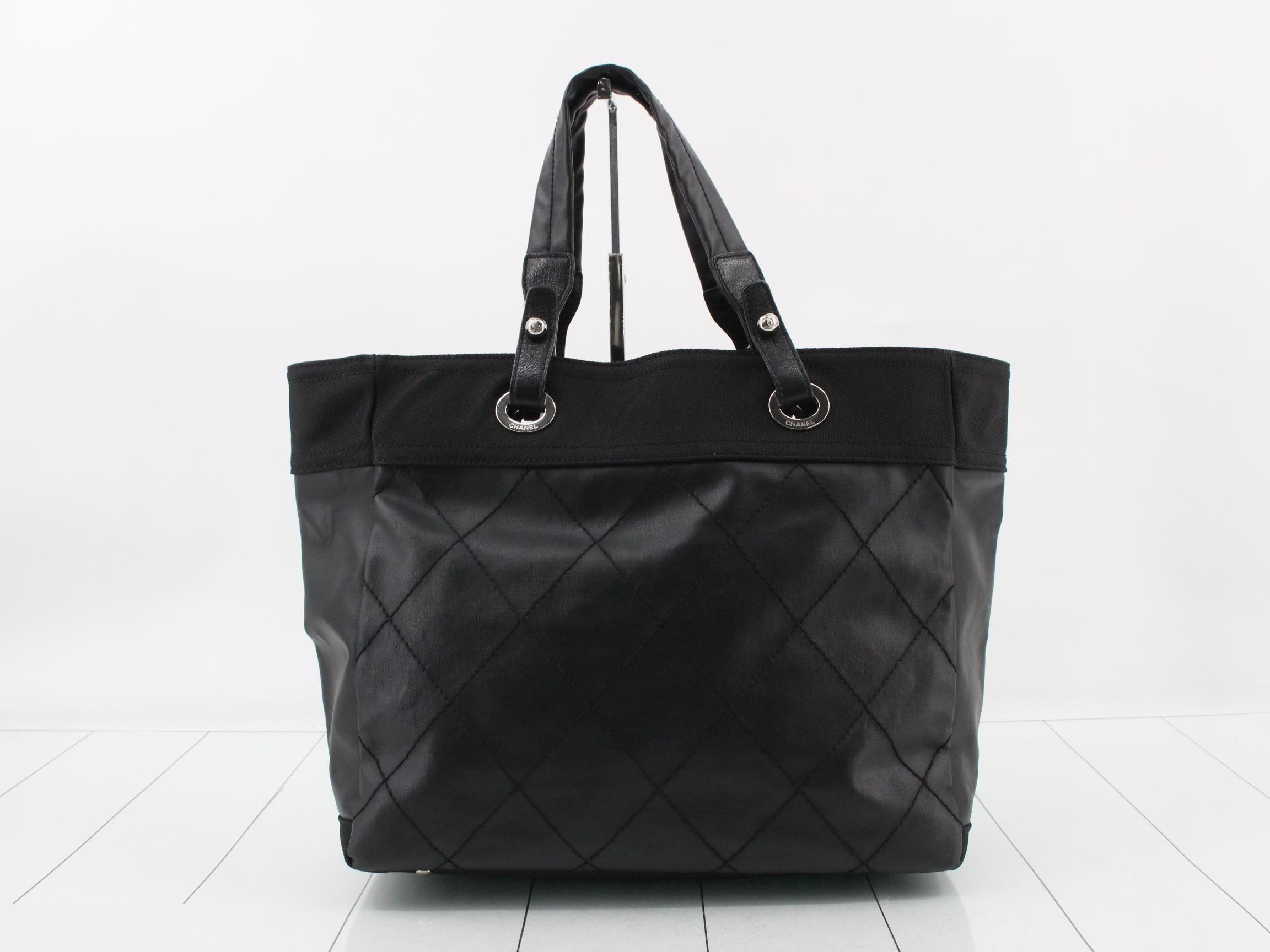 Paris Biarritz Tote MM, Black, Small Hardware, Series 11, Card and Sticker Included, W34cm — view 2
