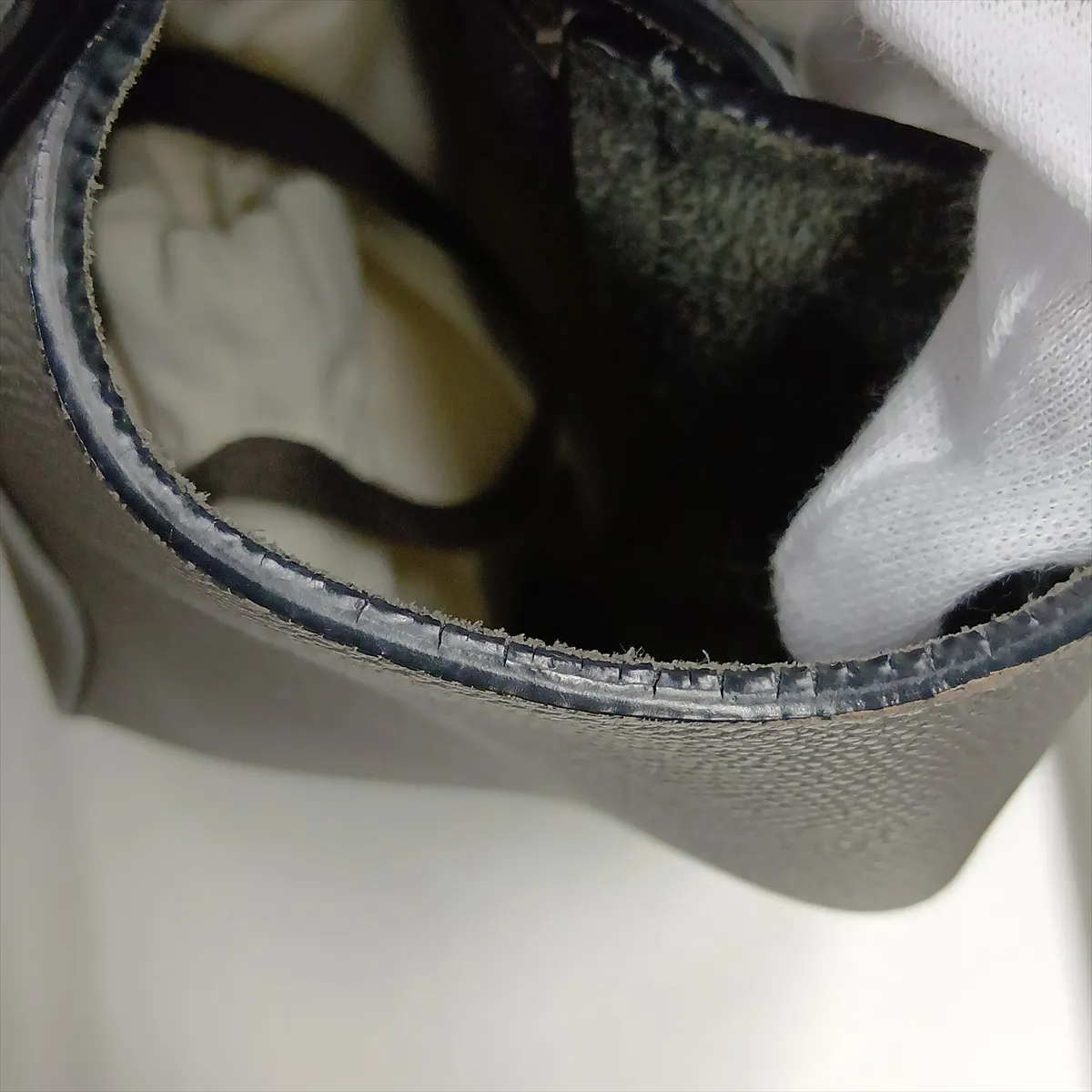 Belt Bag Mini Leather 2-Way Handbag Gray — view 14