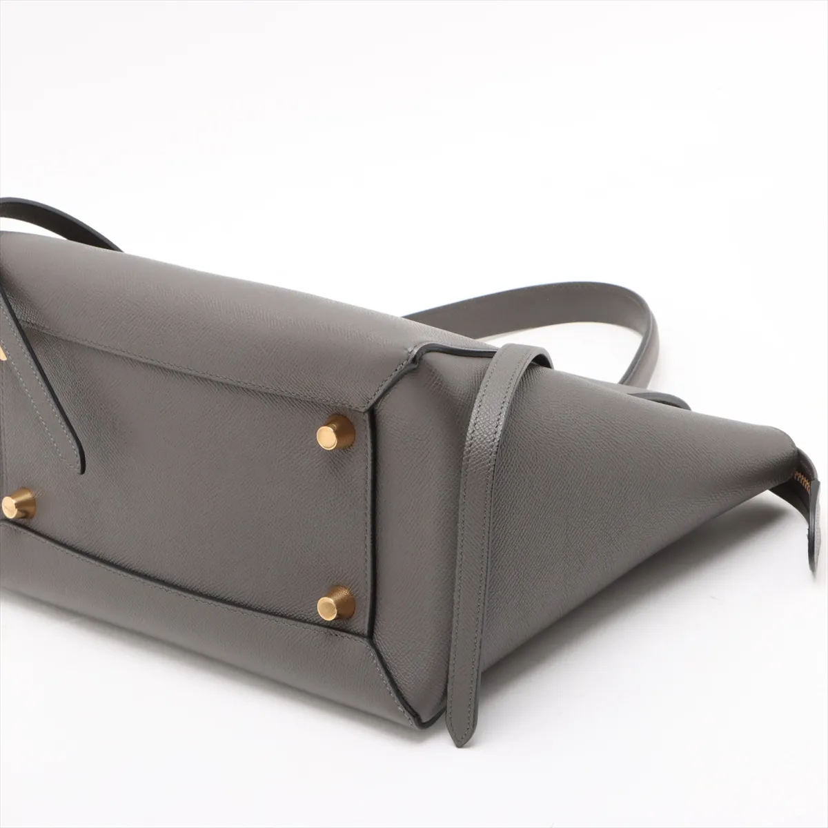 Belt Bag Mini Leather 2-Way Handbag Gray — view 3